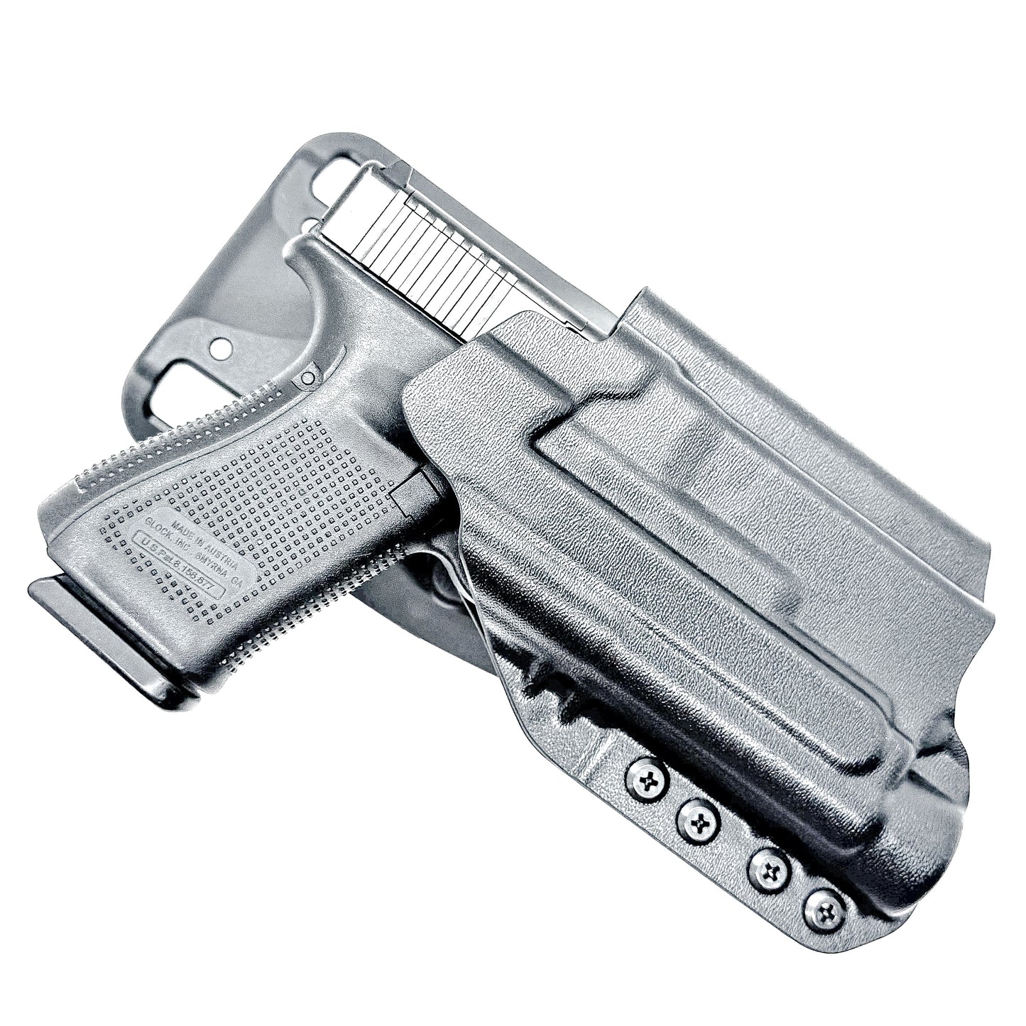 OWB, Outside Waistband light duty & competition holster for Glock 19 & 45 with Streamlight TLR-1 HL-X. Red dot ready, optic and barrel compatible. Made in USA.