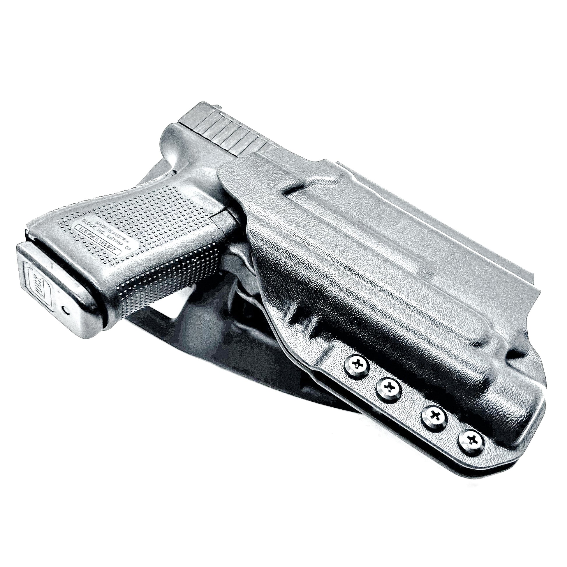 OWB, Outside Waistband light duty & competition holster for Glock 19 & 45 with Streamlight TLR-1 HL-X. Red dot ready, optic and barrel compatible. Made in USA.