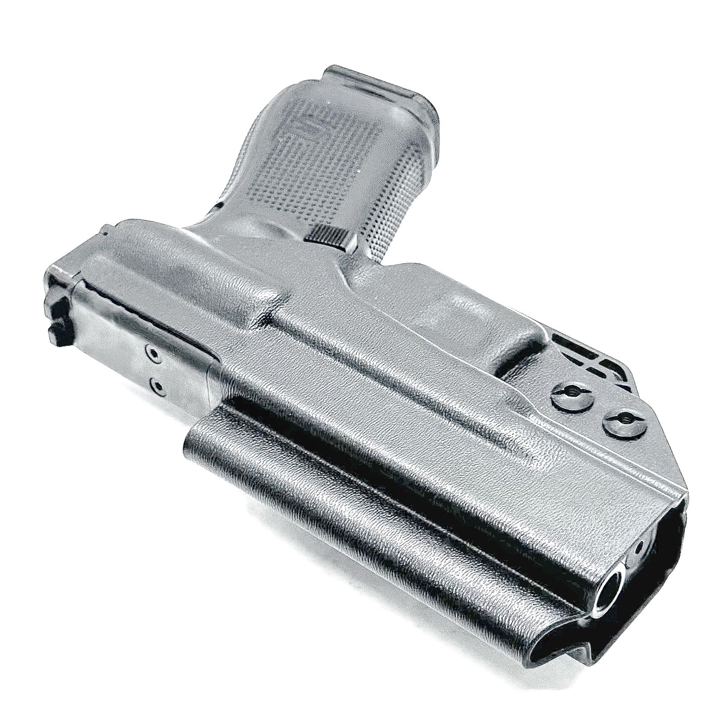 IWB holster for Glock 19, 19X, 45, and 32 – right-hand draw, adjustable retention and cant, full sweat guard, made in the USA from .093" Kydex