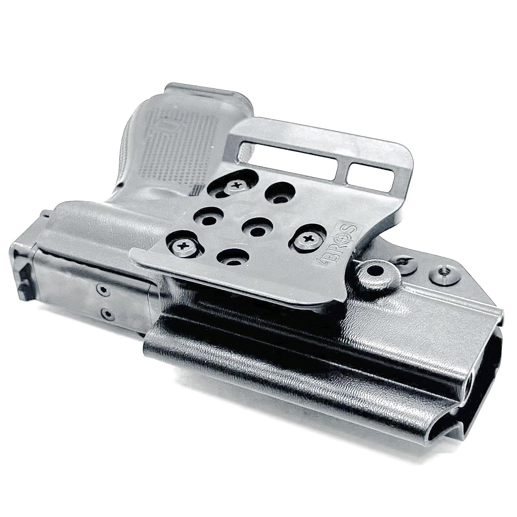 OWB Kydex holster for Glock 19, 19X, 45, and MOS models with open muzzle, red dot cut, and adjustable retention – made in the USA from .093" thermoplastic