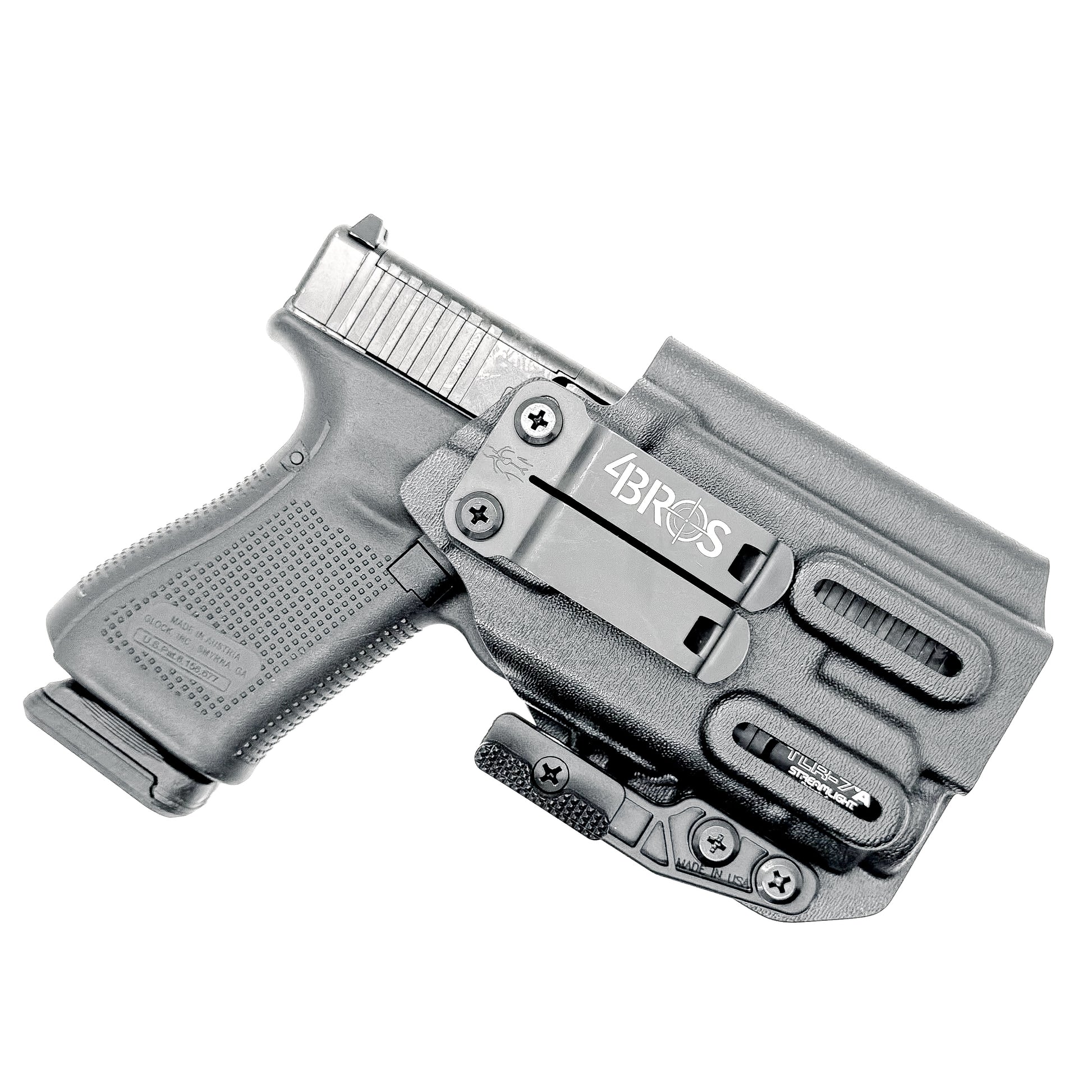 interior holstered Glock 19 & TLR-7 X/A IWB Holster