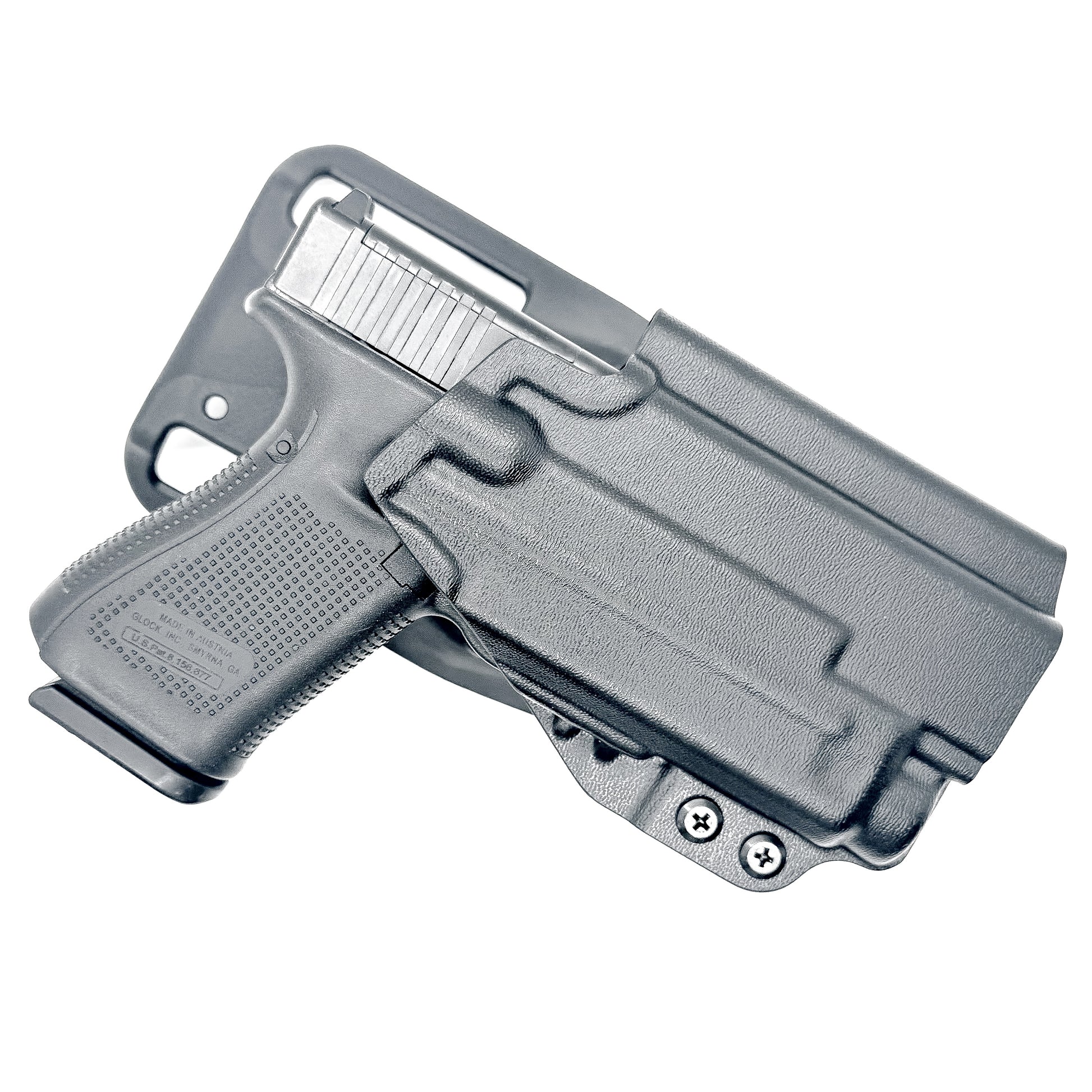 Duty & Competition holster for Glock 19, 19X & 45 with Nightstick TCM-10 or TCM-15 in Black with Duty Drop