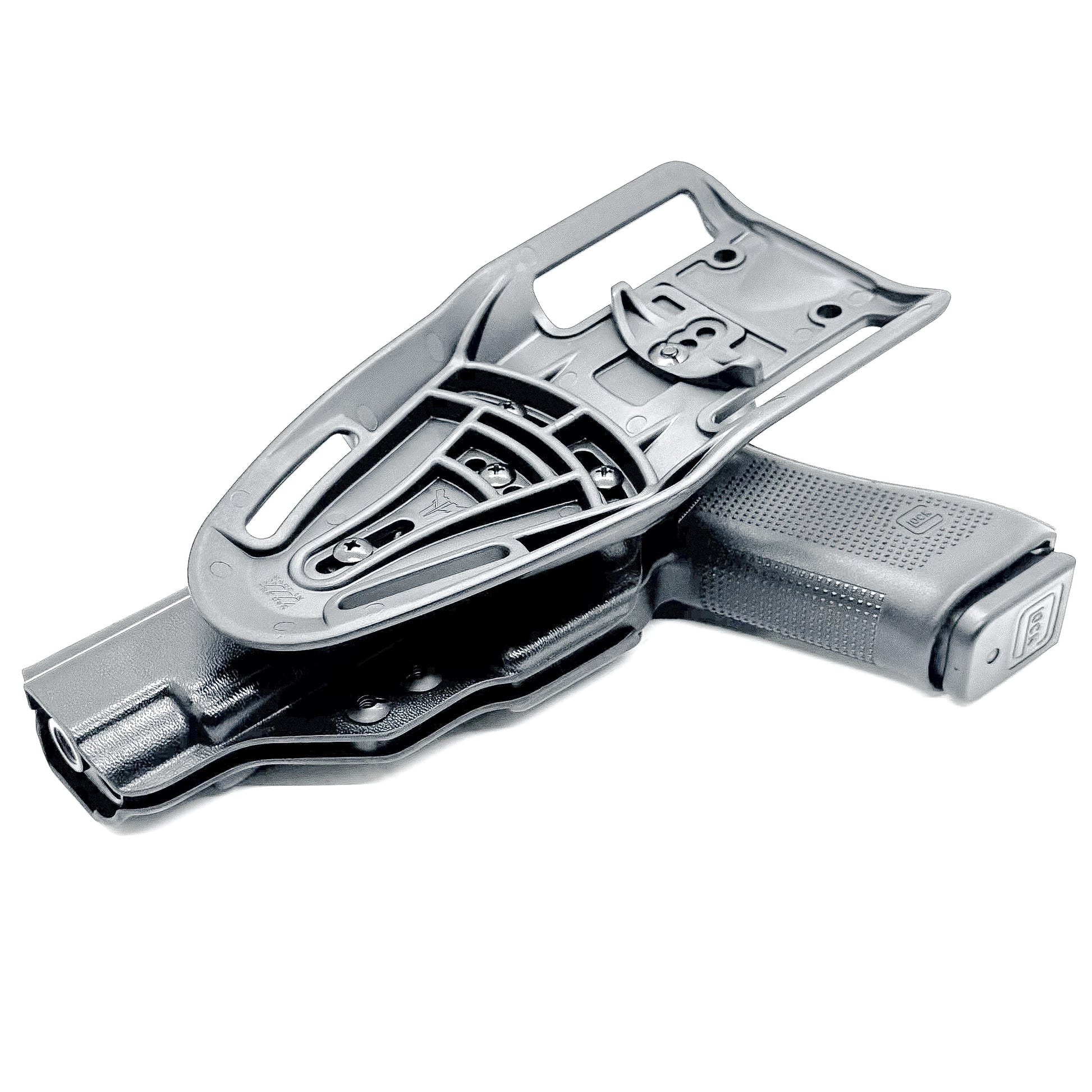 Black Outside Waistband OWB Glock 34 Generation Gen 5, Duty & Competition Style Kydex Holster from Four Brothers 4BROS Holsters. Made in the USA.