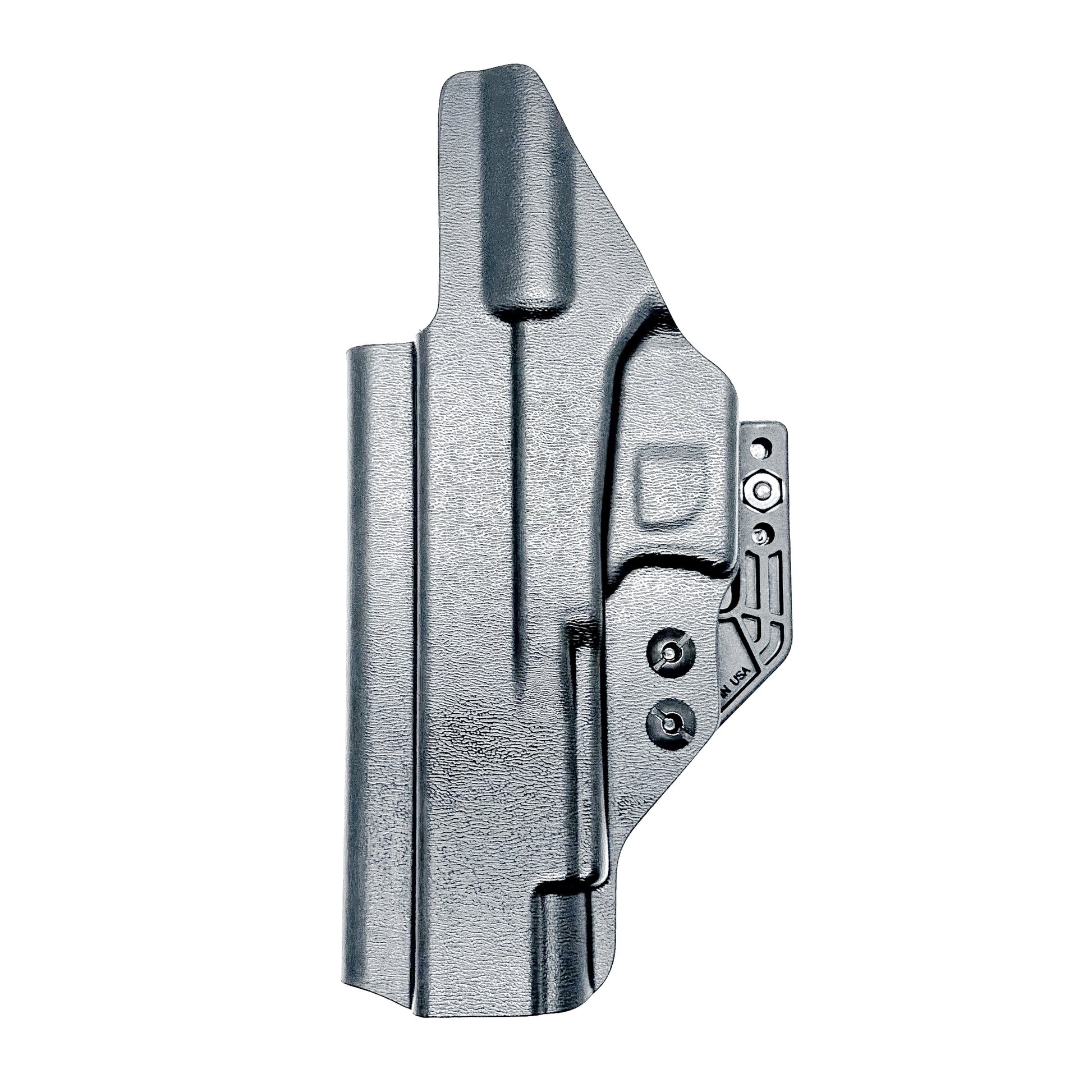 Black IWB Kydex Inside Waistband Concealment Holster for the Glock 34 Gen 5 handgun from Four Brothers 4BROS Holsters. Proudly made in the USA