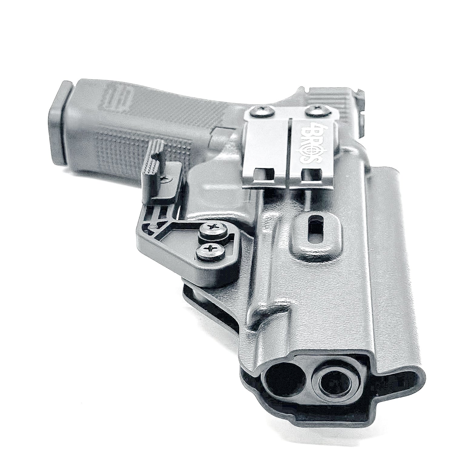 Black IWB Kydex Inside Waistband Concealment Holster for the Glock 34 Gen 5 handgun from Four Brothers 4BROS Holsters. Proudly made in the USA