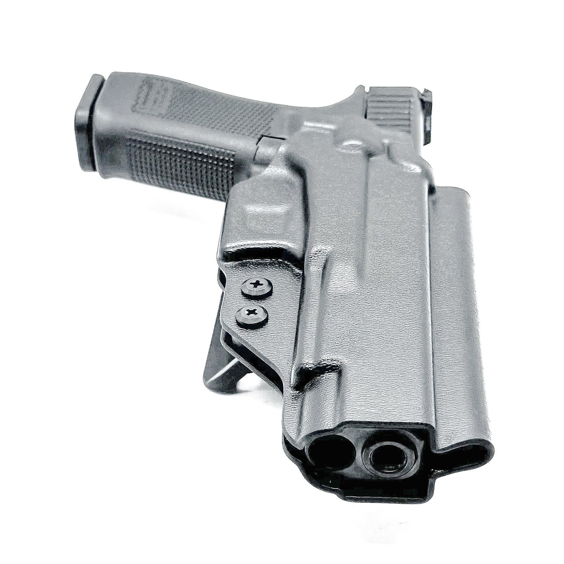 Black Outside Waistband OWB Kydex holster for the Glock 34 Generation Gen 5 from Four Brothers 4BROS Holsters. Made in the USA.