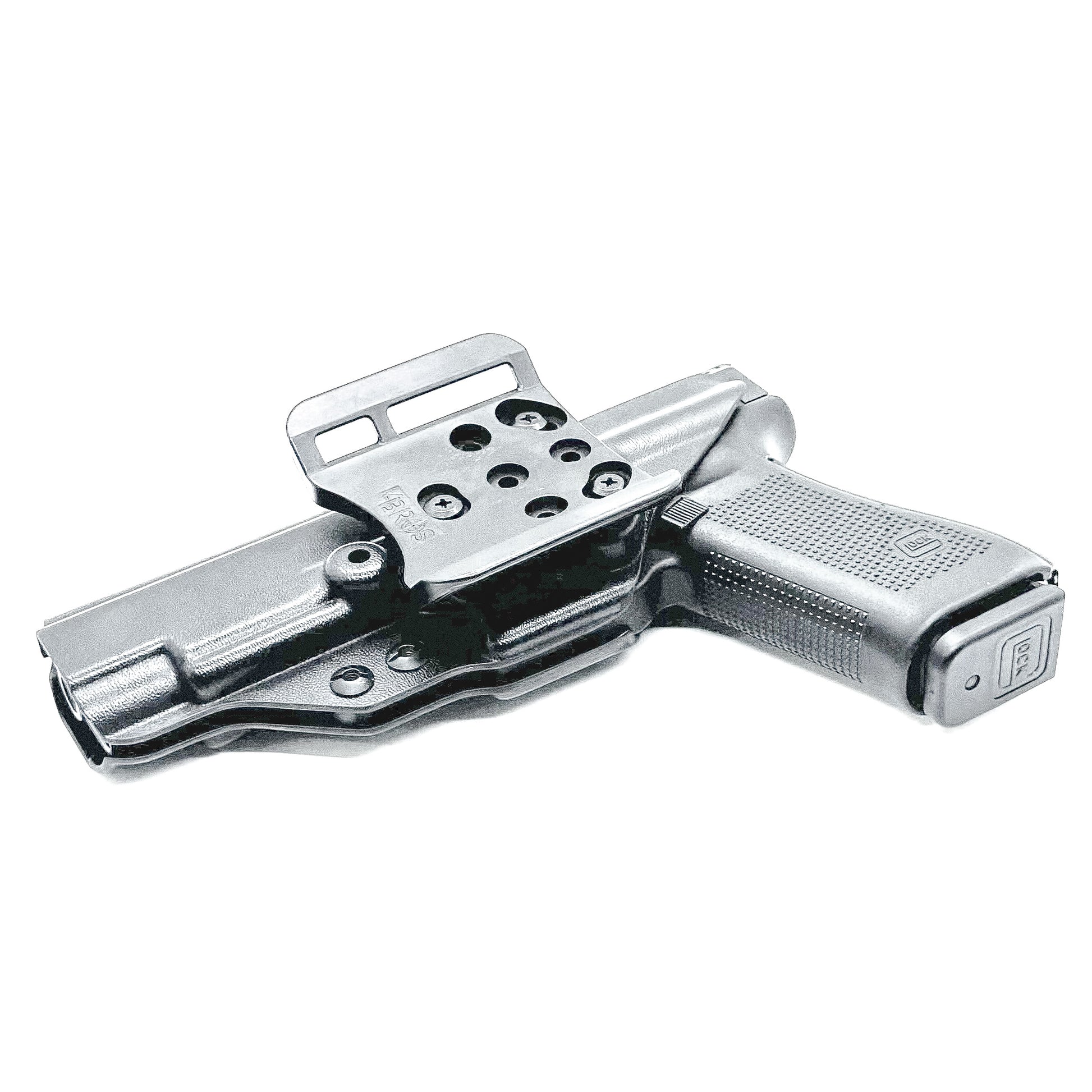 Black Outside Waistband OWB Kydex holster for the Glock 34 Generation Gen 5 from Four Brothers 4BROS Holsters. Made in the USA.