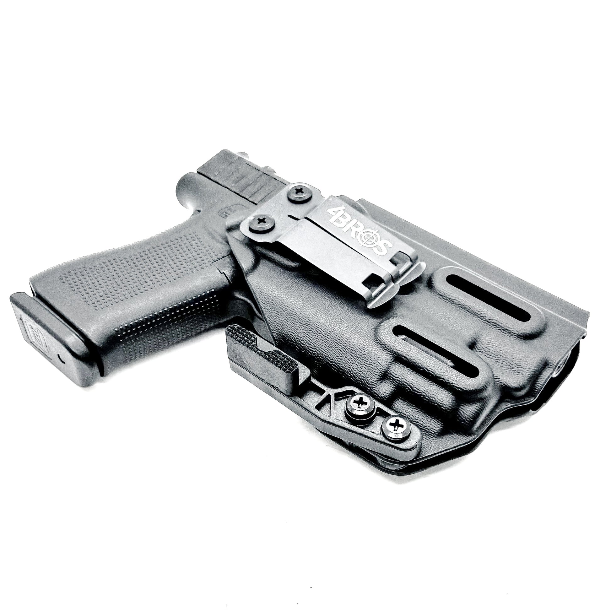 Glock 43X MOS holster with Streamlight TLR-8 Sub light, inside waistband fit