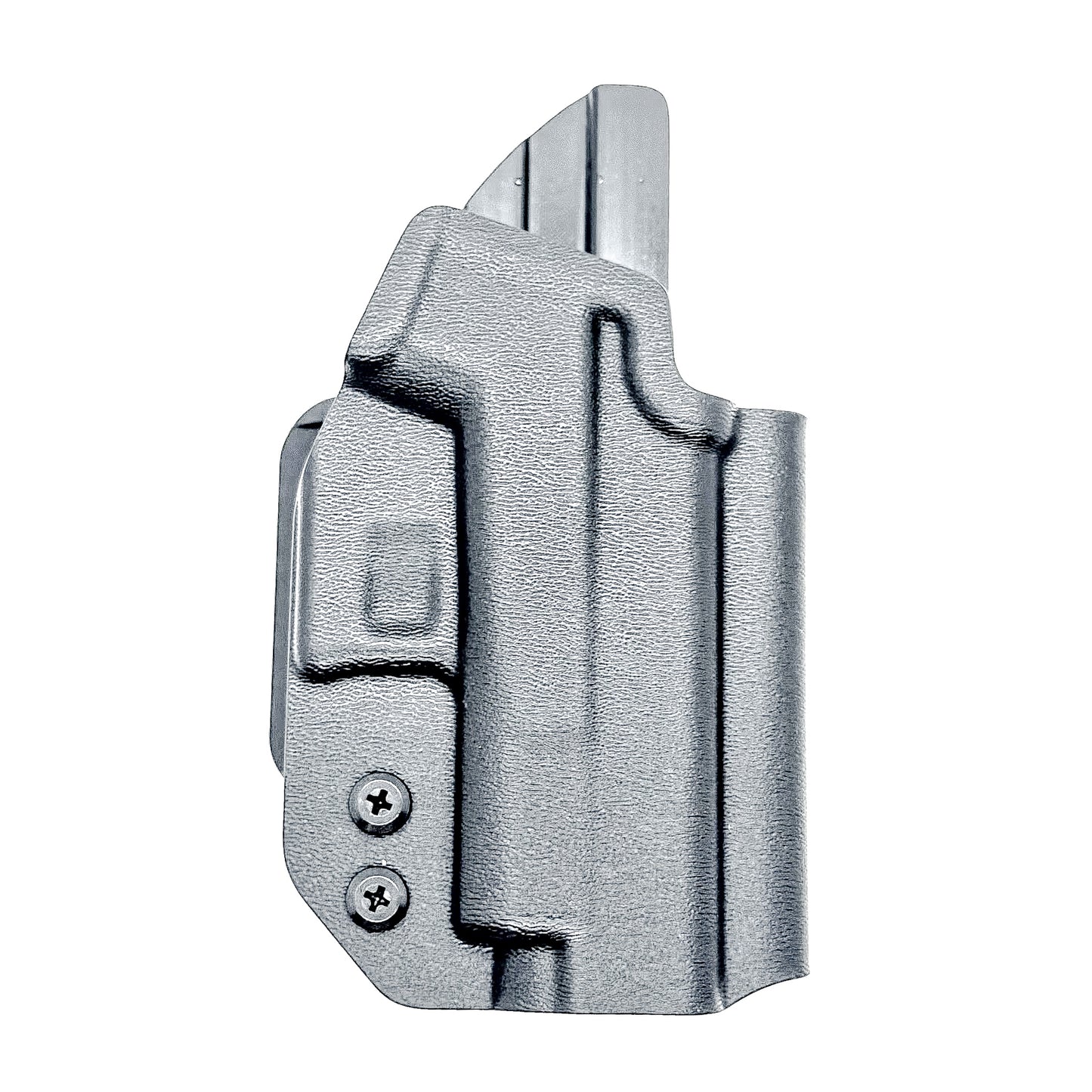 Black, Right Hand Glock 43 & 43X MOS OWB Holster with 4BROS 1.5' Belt slide. Made in the USA