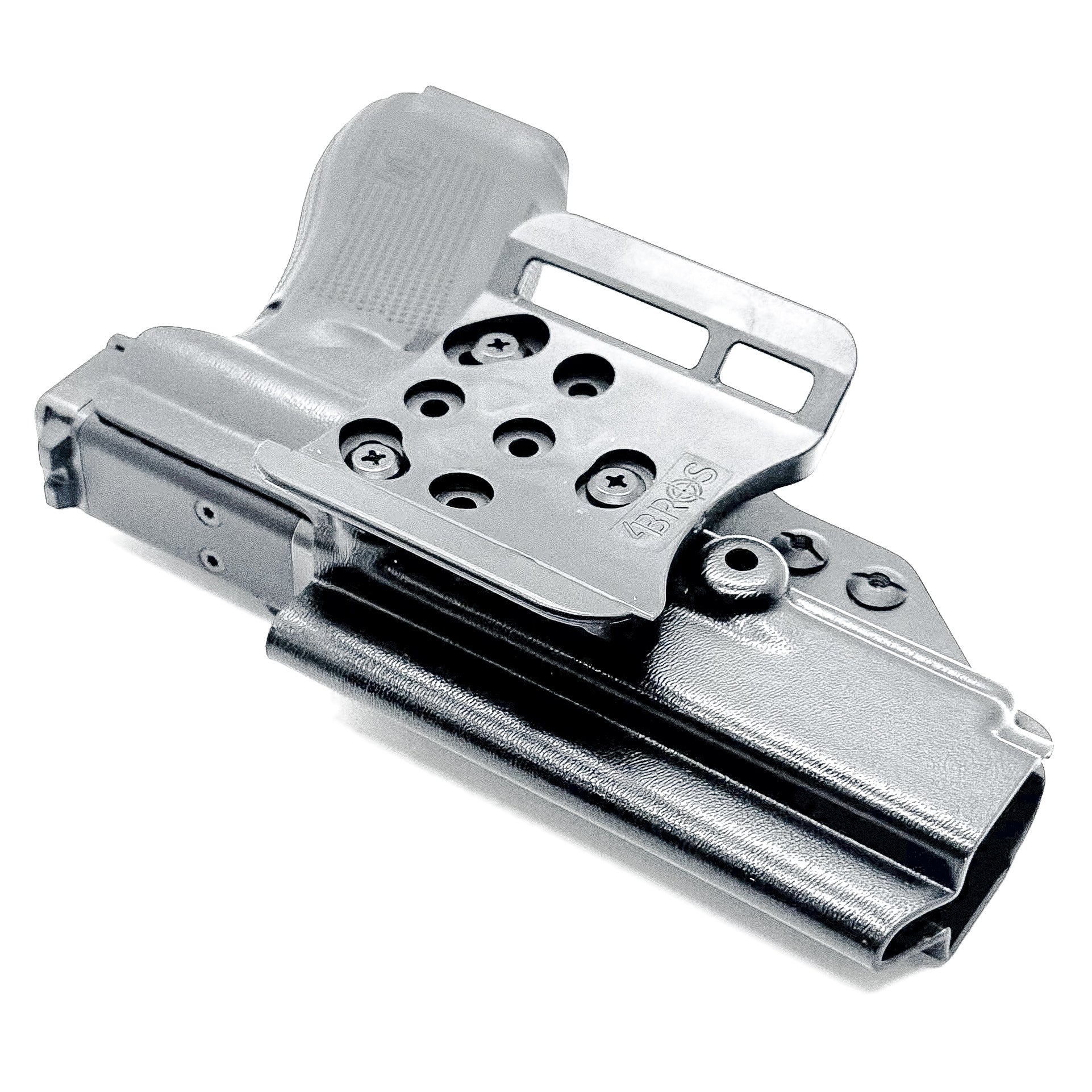 Black Outside Waistband OWB Kydex Holster for the Glock Gen 5 47 & 47 MOS from Four Brothers 4BROS holsters. Made in the USA.