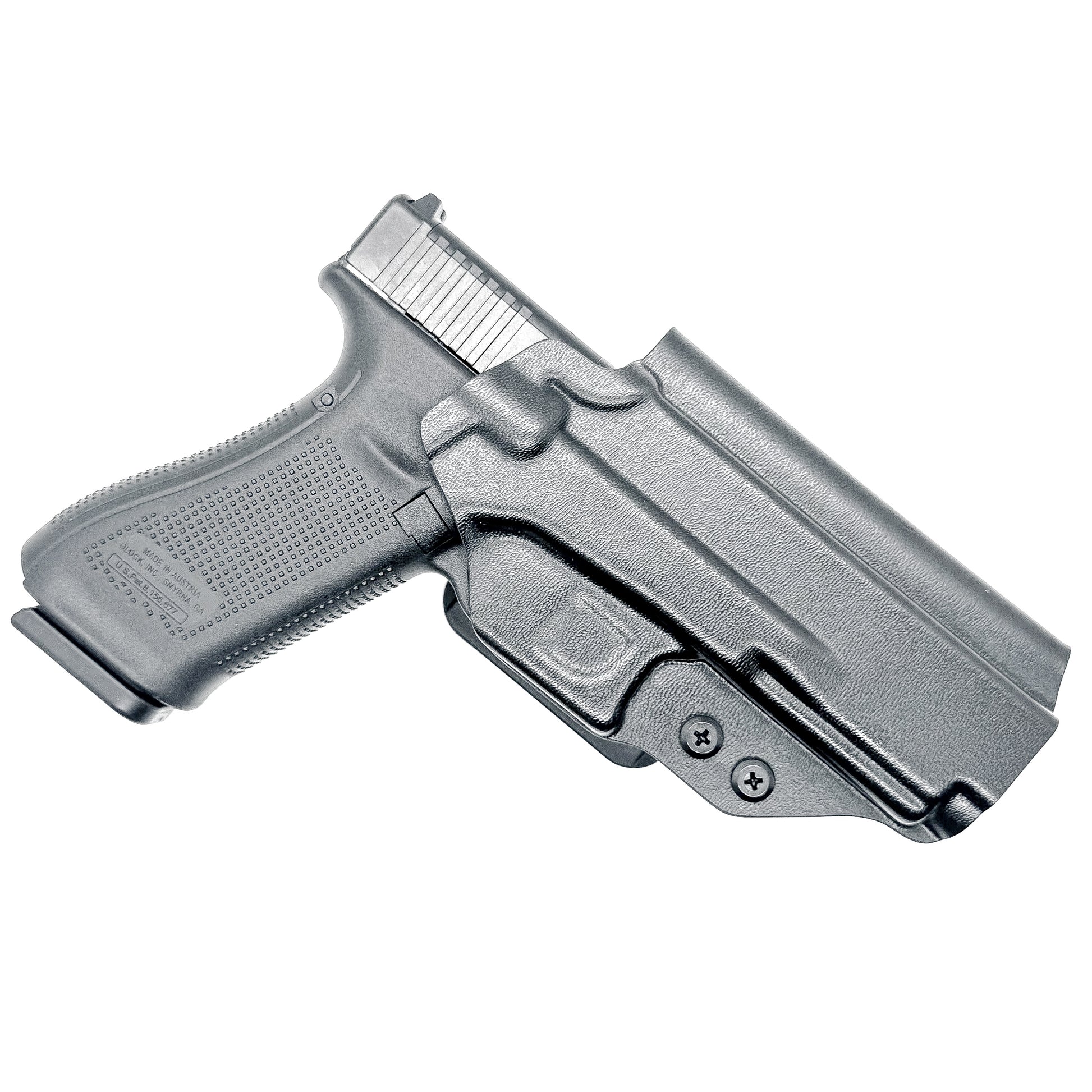 Black Outside Waistband OWB Kydex Holster for the Glock Gen 5 47 & 47 MOS from Four Brothers 4BROS holsters. Made in the USA.