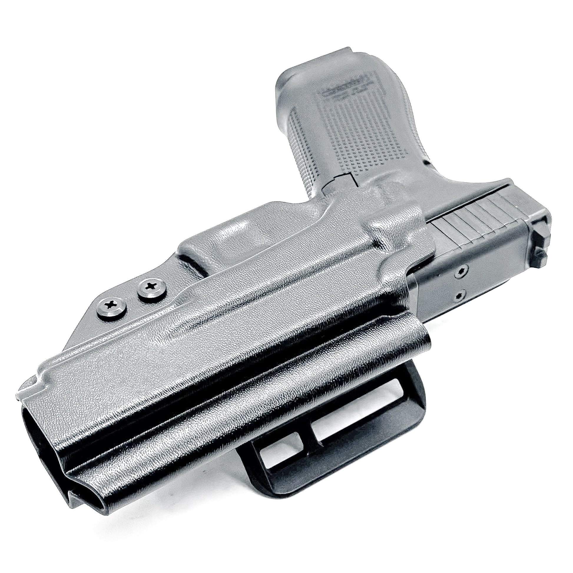 Black Outside Waistband OWB Kydex Holster for the Glock Gen 5 47 & 47 MOS from Four Brothers 4BROS holsters. Made in the USA.