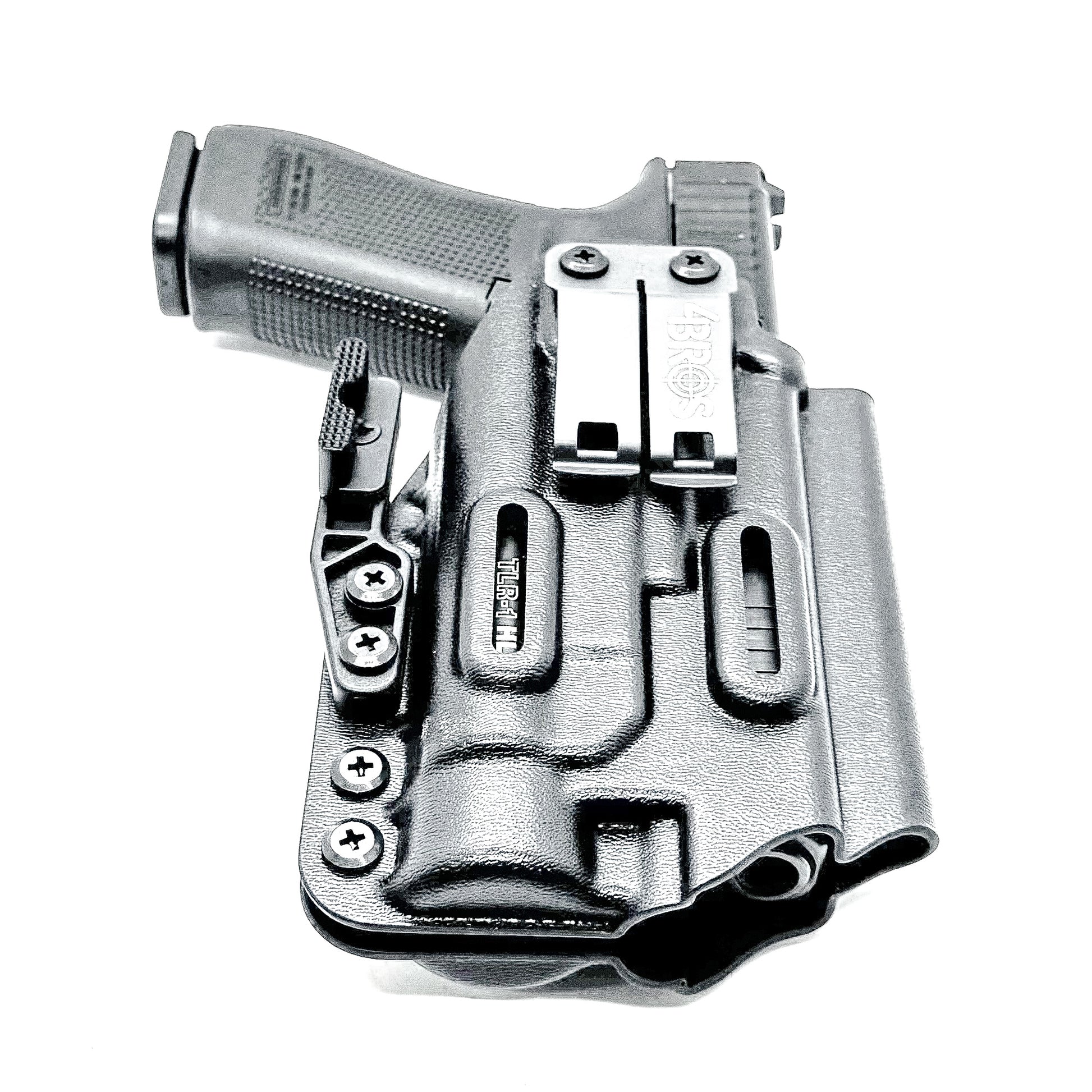 For the best IWB Kydex Inside Waistband Holster for the Glock 17 and 47 Gen 5 pistols with the Streamlight TLR-1 HL, shop Four Brothers 4BROS Holsters.
