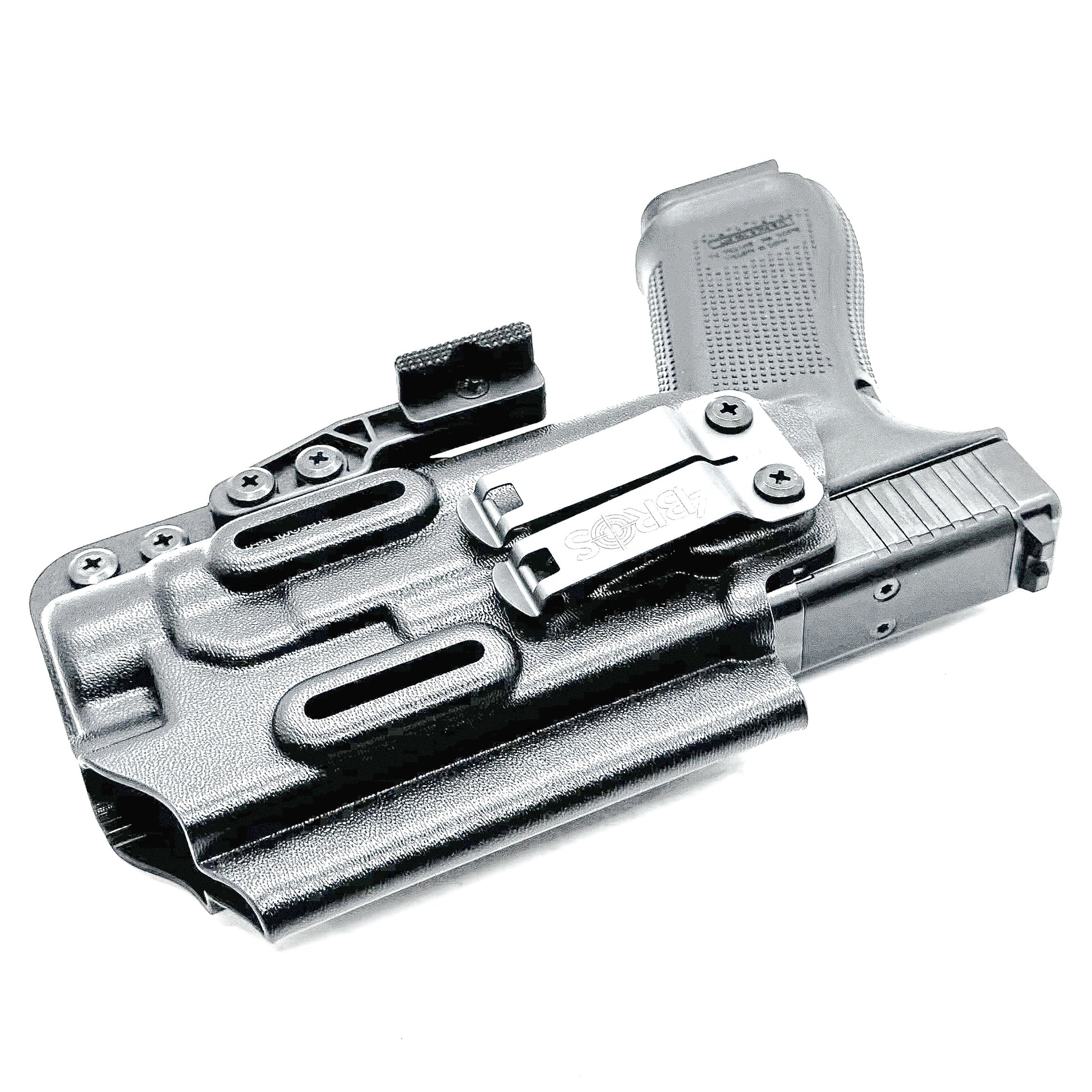 For the best IWB Kydex Inside Waistband Holster for the Glock 17 and 47 Gen 5 pistols with the Streamlight TLR-1 HL, shop Four Brothers 4BROS Holsters.