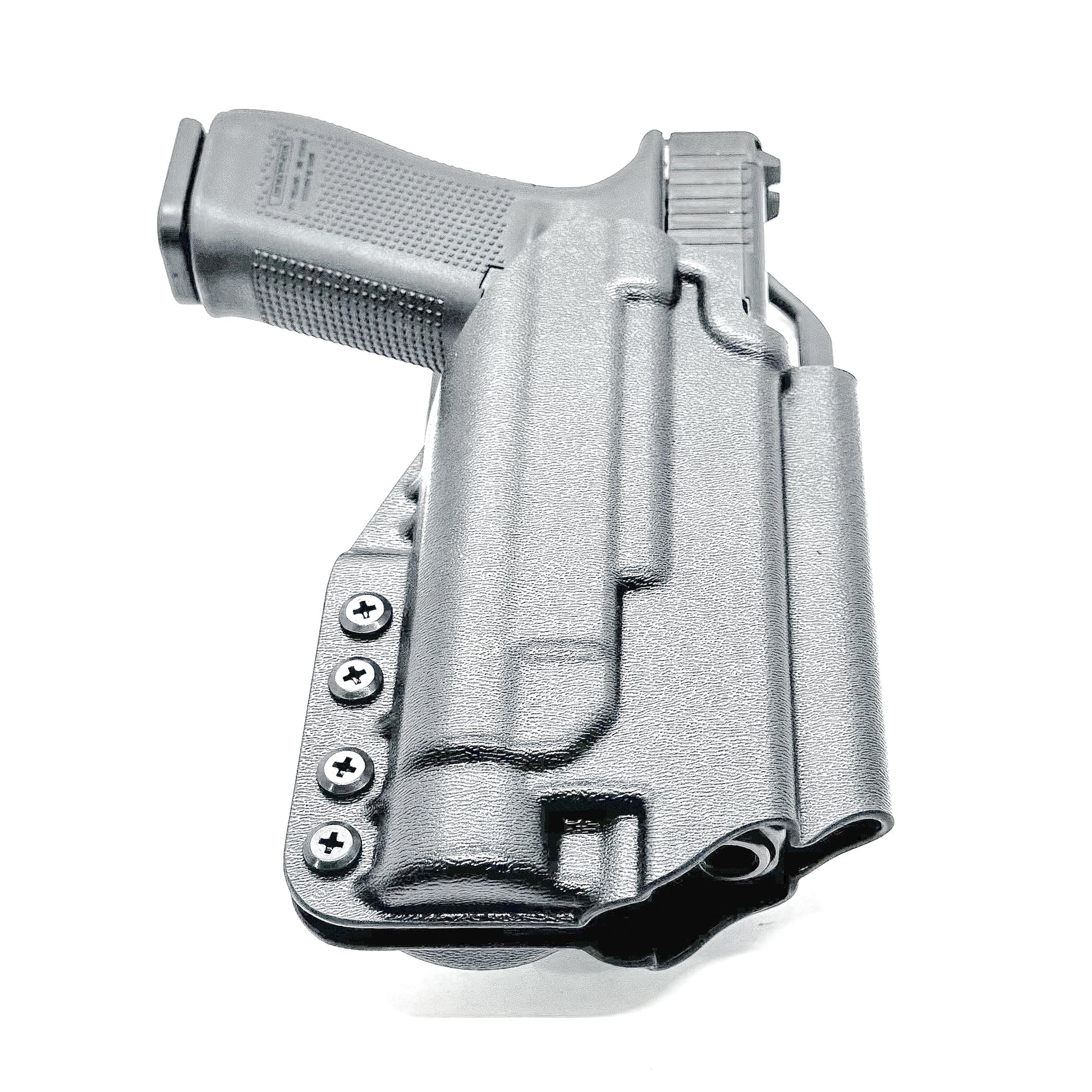 For the best, Outside Waistband OWB Glock 17 and 47 Gen 5 pistols & Streamlight TLR-1 HL Duty & Competition Kydex Holster, shop Four Brothers Holsters.