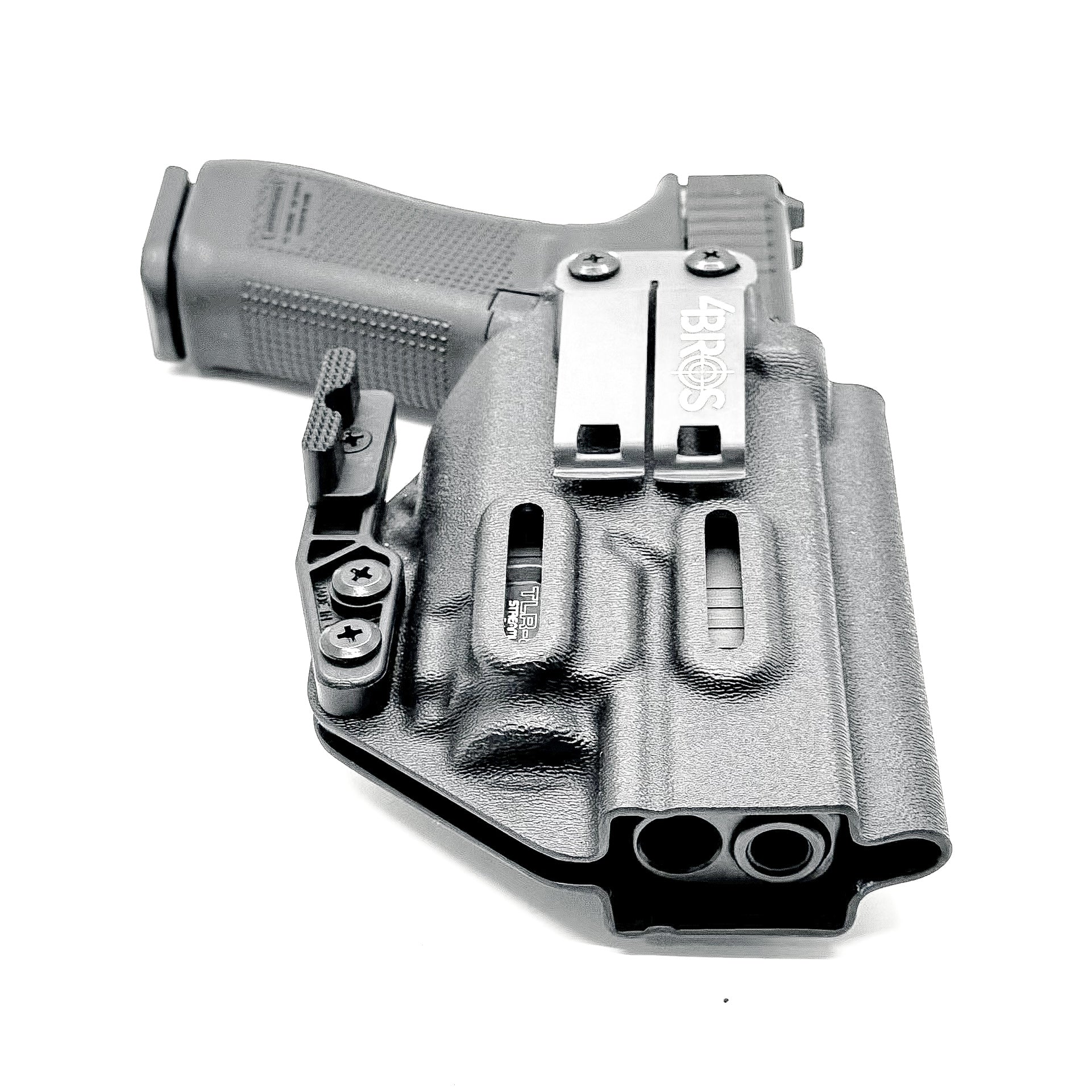 For the best Inside Waistband Kydex Holster for the Glock 17 and 47 & Streamlight TLR-8 A, shop Four Brothers Holsters. 4BROS IWB Holsters are made in the USA!