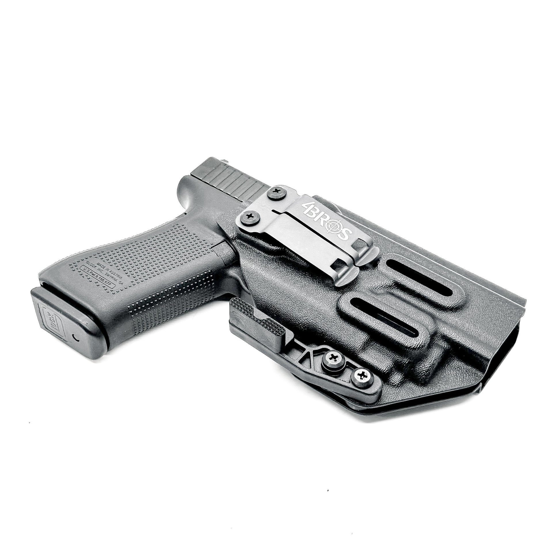 For the best Inside Waistband Kydex Holster for the Glock 17 and 47 & Streamlight TLR-8 A, shop Four Brothers Holsters. 4BROS IWB Holsters are made in the USA!