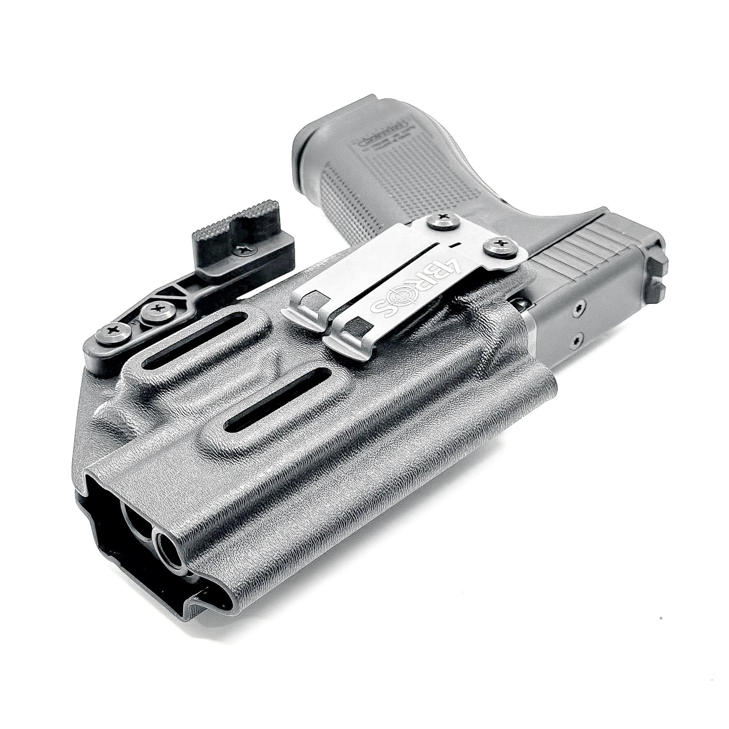 For the best Inside Waistband Kydex Holster for the Glock 17 and 47 & Streamlight TLR-8 A, shop Four Brothers Holsters. 4BROS IWB Holsters are made in the USA!