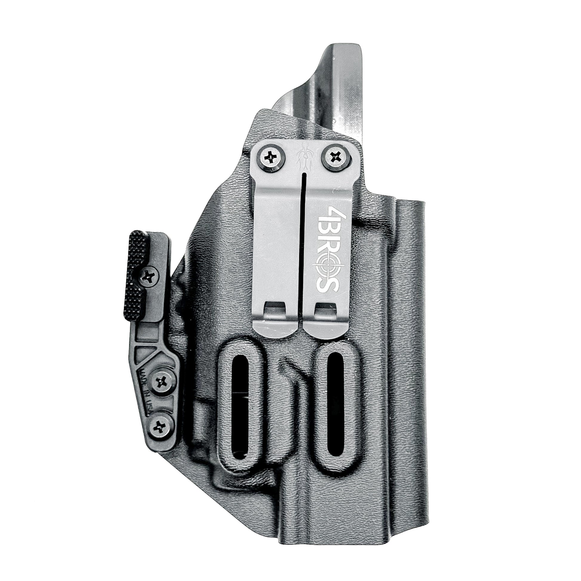 For the best Inside Waistband Kydex Holster for the Glock 17 and 47 & Streamlight TLR-8 A, shop Four Brothers Holsters. 4BROS IWB Holsters are made in the USA!