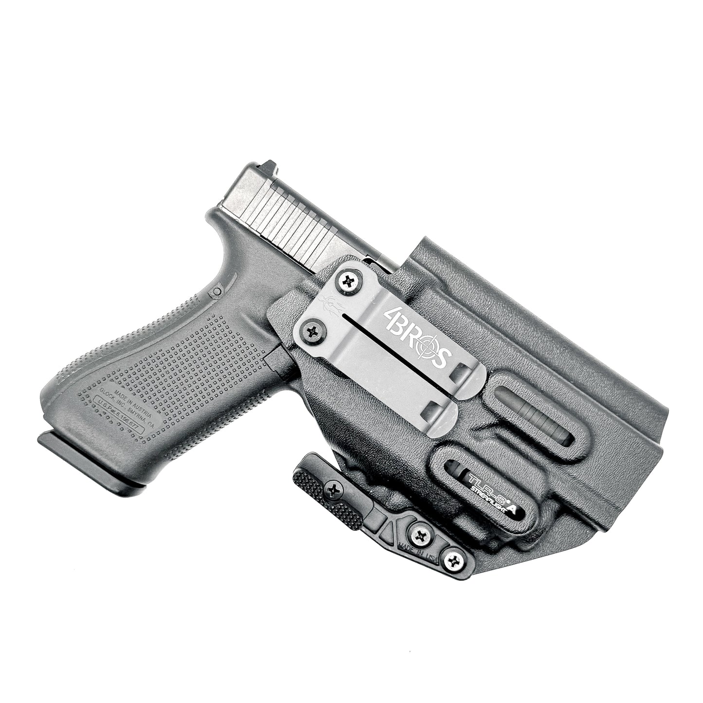 For the best Inside Waistband Kydex Holster for the Glock 17 and 47 & Streamlight TLR-8 A, shop Four Brothers Holsters. 4BROS IWB Holsters are made in the USA!