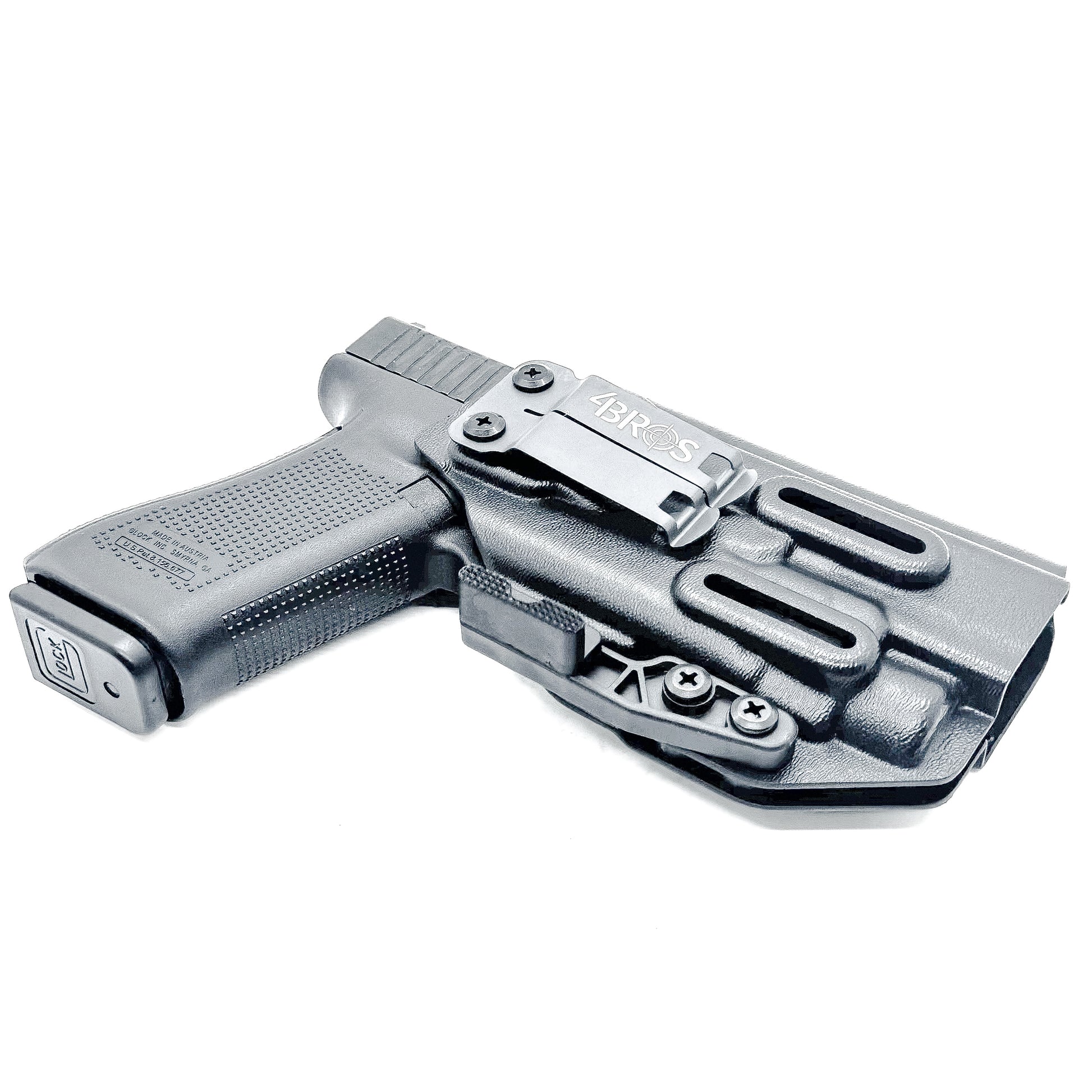 Black IWB Holster for Glock 17 & TLR-7 X or TLR-7 HL-X light with Monoblock and Modwing.