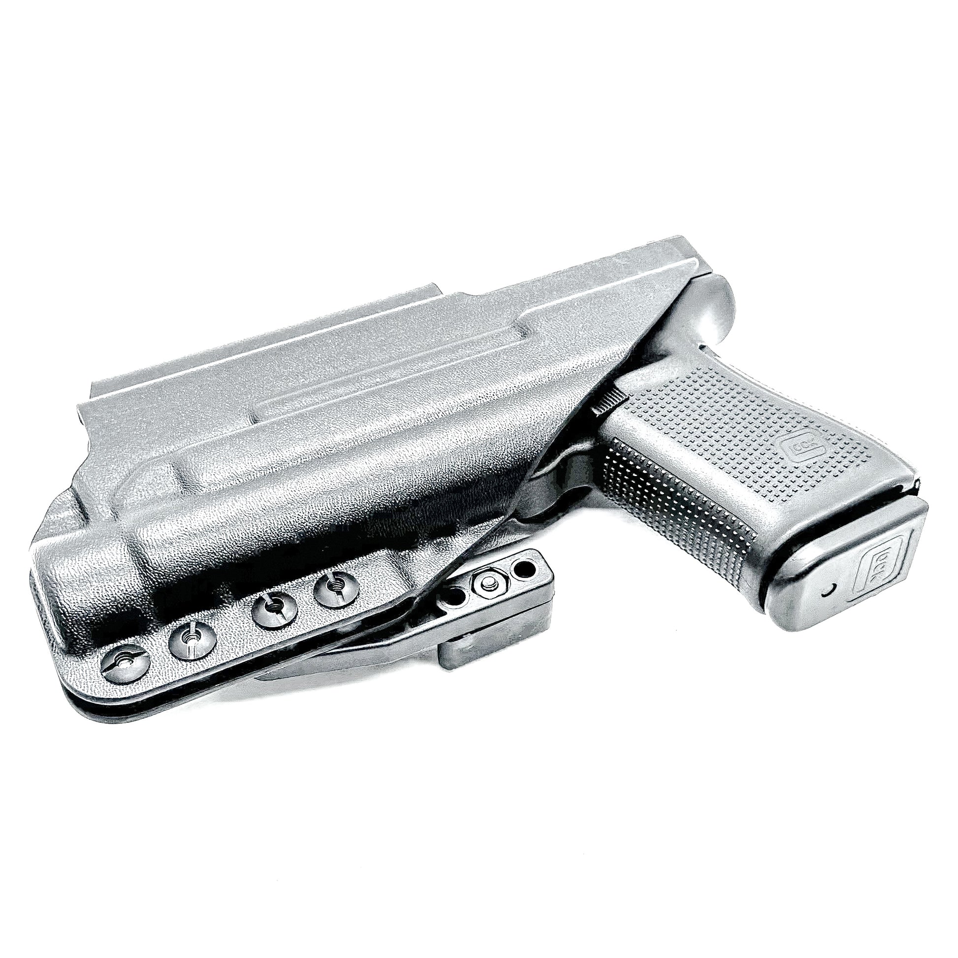 For the best IWB Kydex Inside Waistband for the Glock 19, 19X, and 45 Gen 5 pistols & Streamlight TLR-1 HL weapon-mounted light shop Four Brothers Holsters.