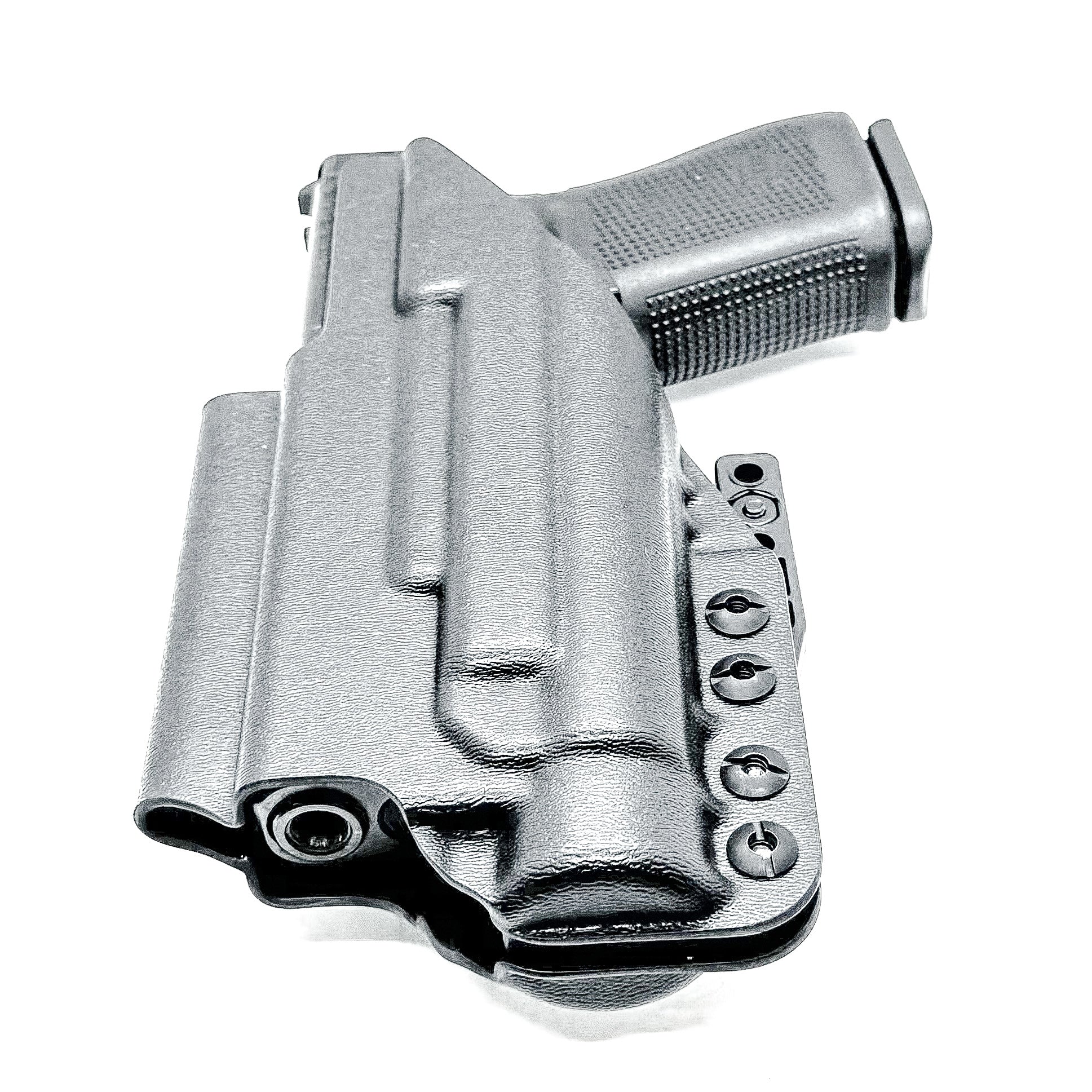 For the best IWB Kydex Inside Waistband for the Glock 19, 19X, and 45 Gen 5 pistols & Streamlight TLR-1 HL weapon-mounted light shop Four Brothers Holsters.