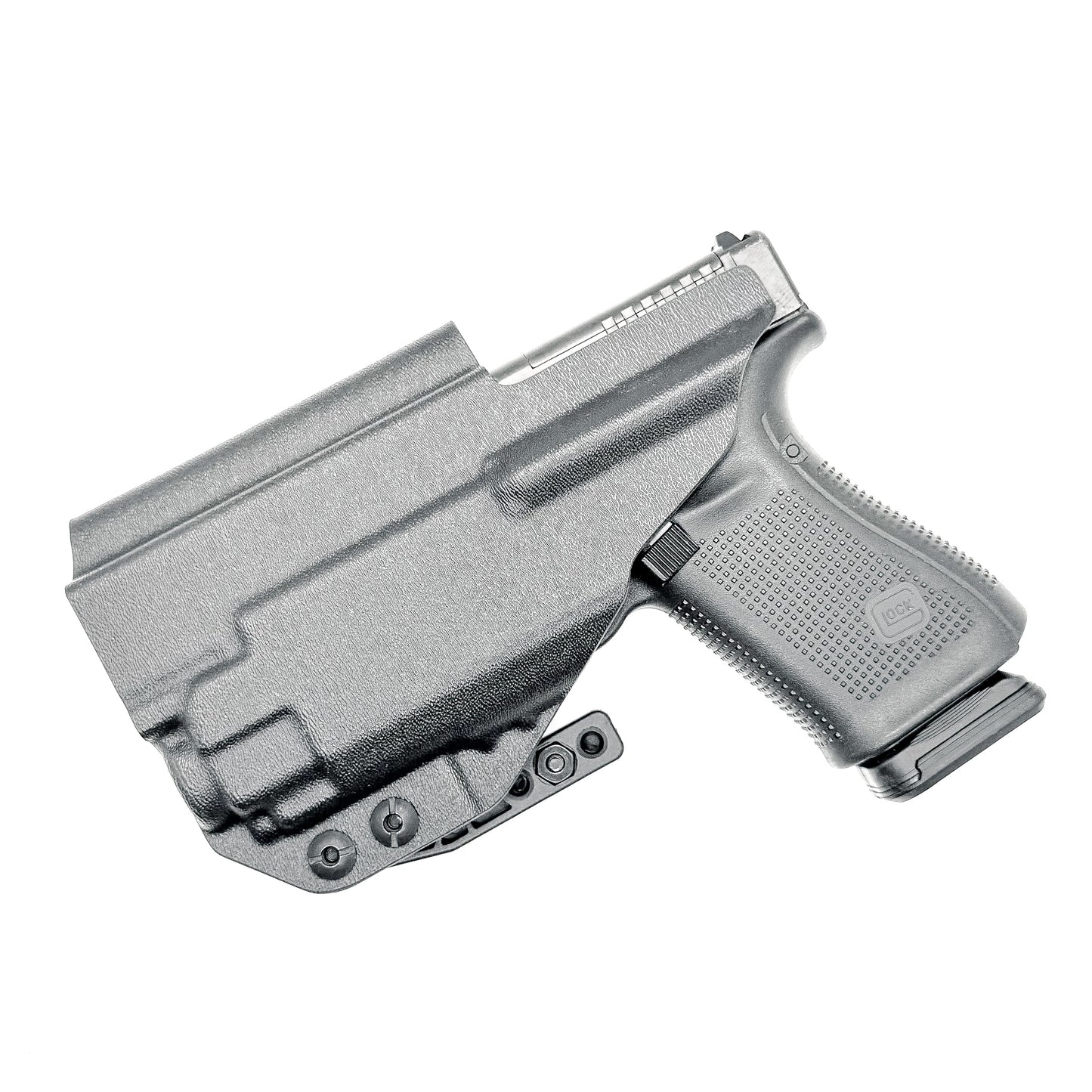 For the best Inside Waistband Kydex Holster for the Glock 19 & Streamlight TLR-8 A, shop Four Brothers Holsters. 4BROS IWB Holsters are made in the USA!