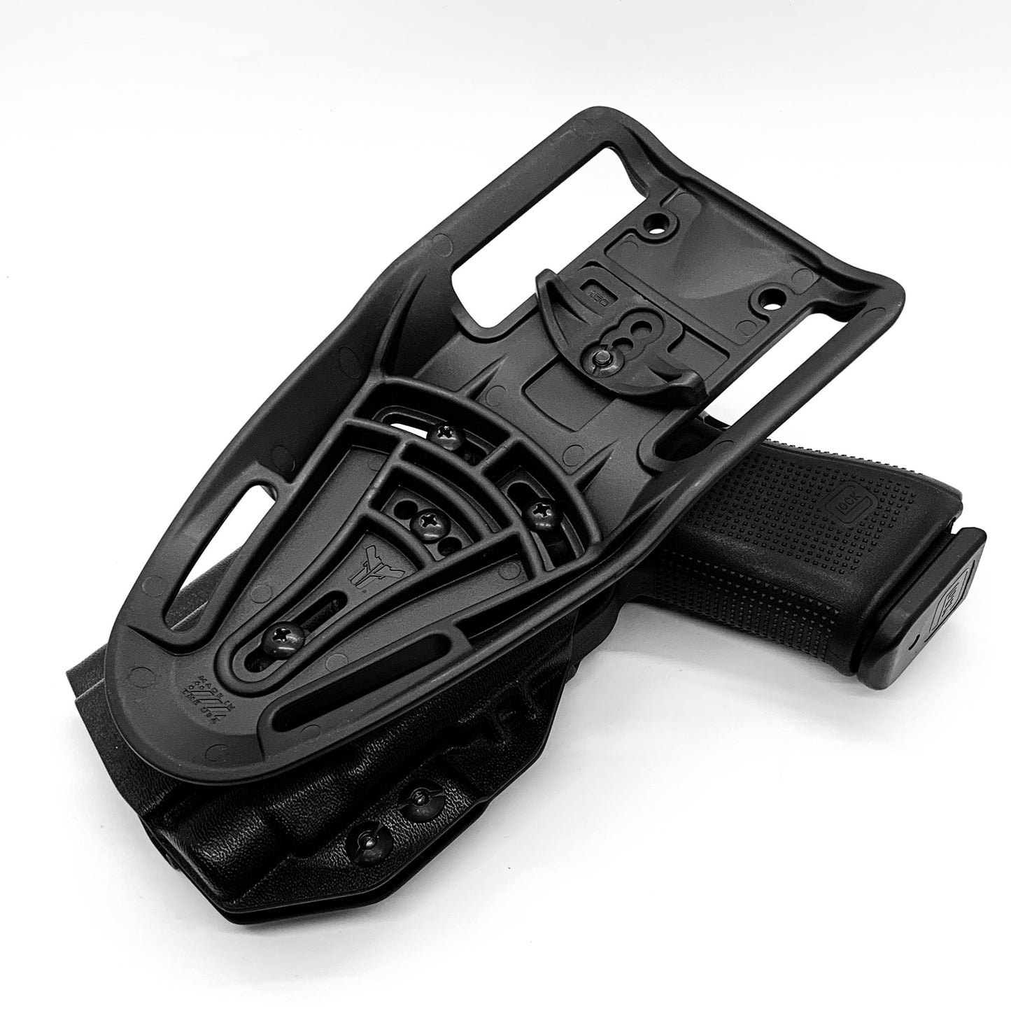 For the best outside waistband OWB for the Glock 19 Gen 5 & Streamlight TLR-7 HL-X, X & A Duty & Competition Style Kydex Holster, shop Four Brothers Holsters.