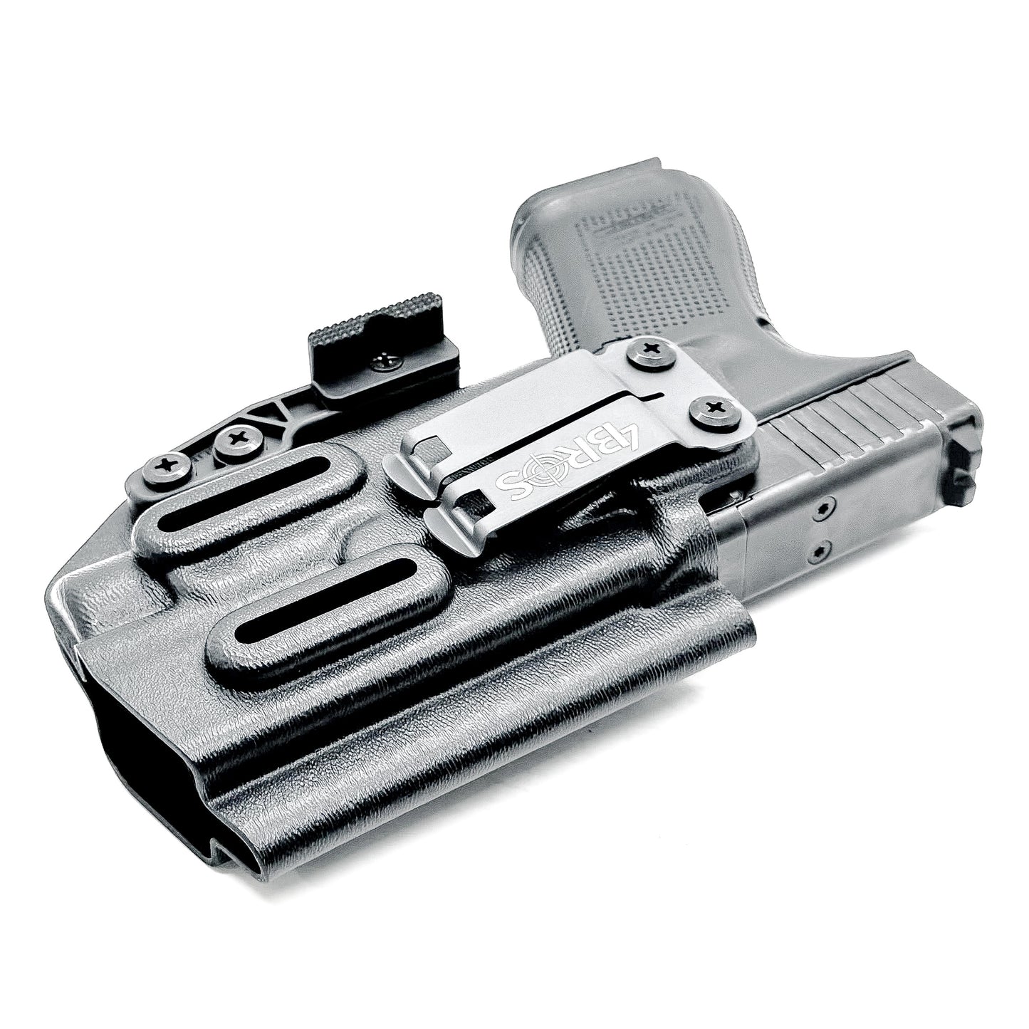 IWB Holster for the Glock 19 with Streamlight TLR-7 HL-X and DCC Monoblock and Modwing in black.