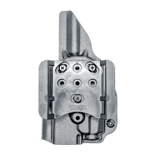 Black Outside Waistband OWB Holster for the Glock Gen 5 with the 19-length slide & Streamlight TLR-7 X or TLR-7 A with 4BROS 1.5" Belt Slide, from Four Brothers holsters.