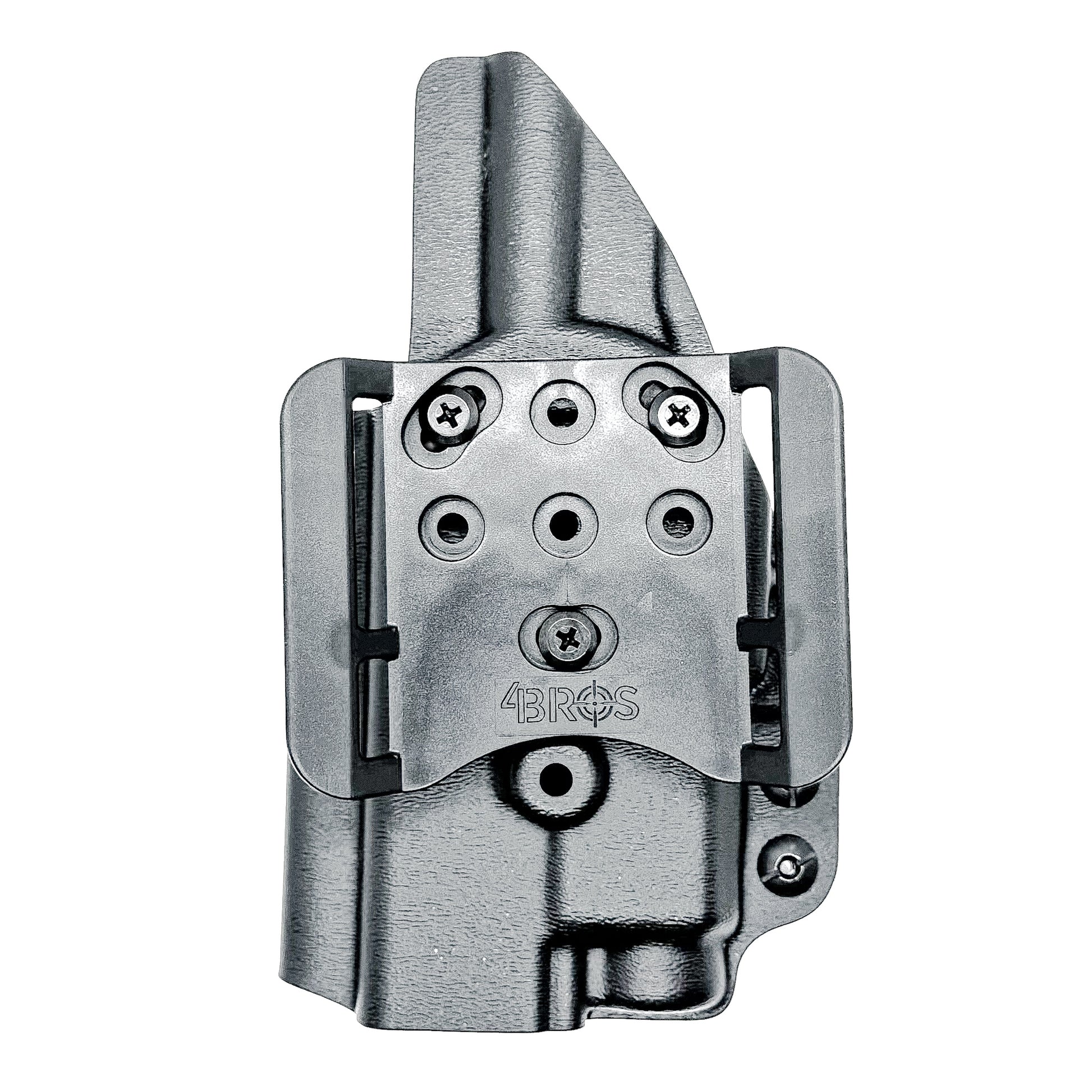 Black Glock 19 and Nightstick TCM-10 or TCM-15 OWB holster from Four Brothers