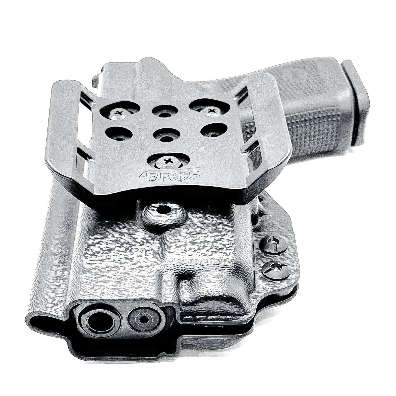 Black Glock 19 and Nightstick TCM-10 or TCM-15 OWB holster from Four Brothers