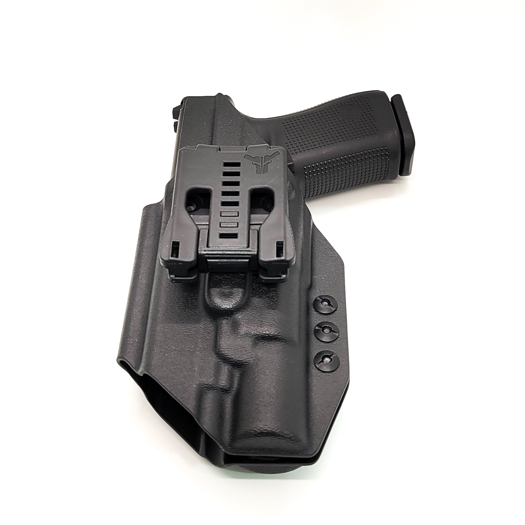 For the best Outside Waistband OWB for the Glock 19 Gen 5 with the Surefire X300U A or B X300U-A or X300U-B weapon-mounted light, shop Four Brothers Holsters.