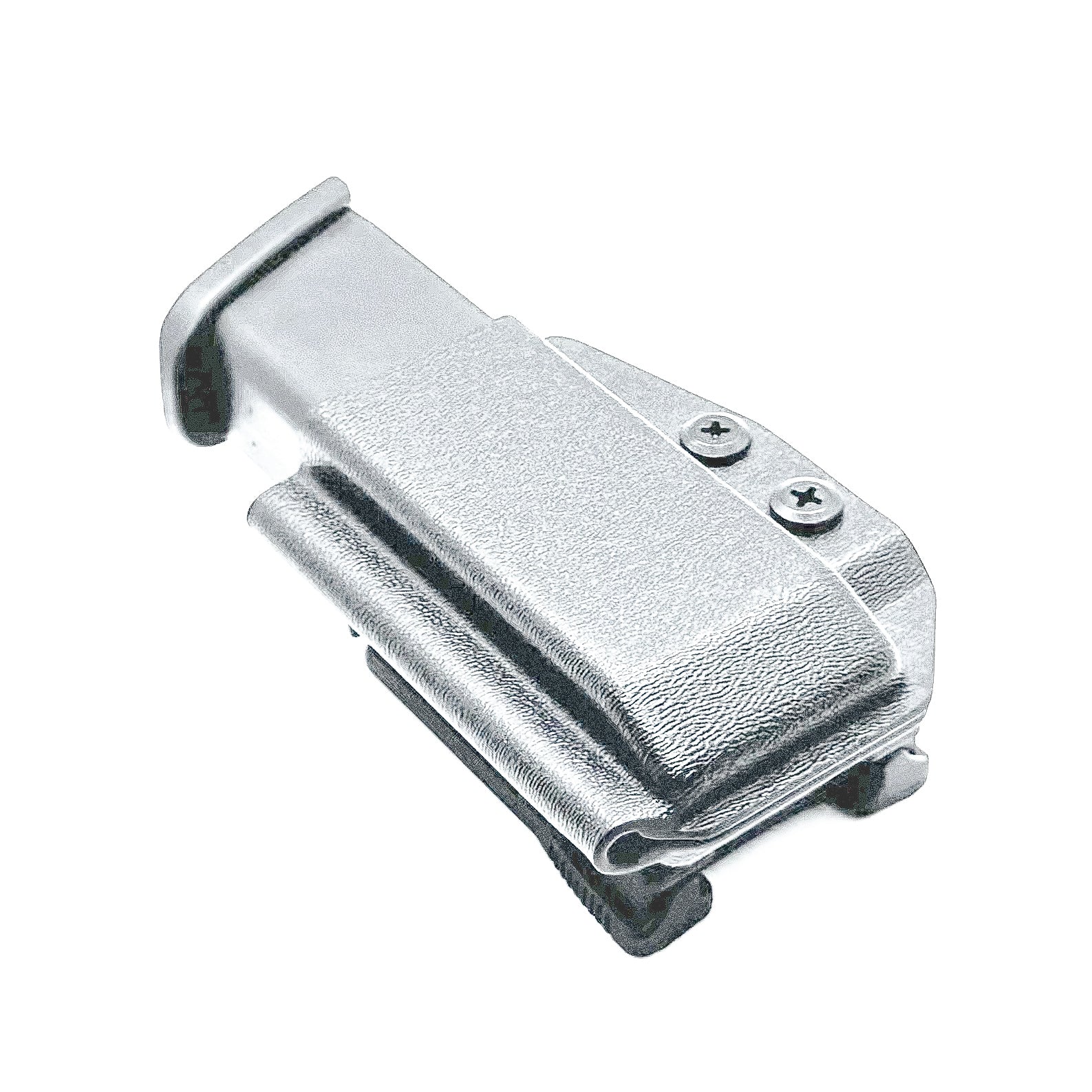 OWB Outside Waistband Kydex Black Magazine Pouch designed to fit the Glock 20 10mm Magazine from Four Brothers Holsters. Proudly made in the USA.