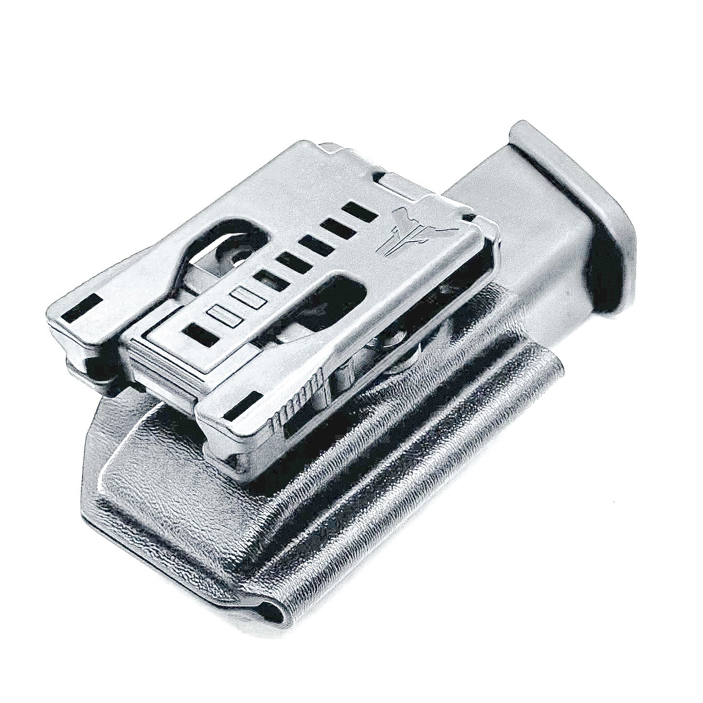 OWB Outside Waistband Kydex Black Magazine Pouch designed to fit the Glock 20 10mm Magazine from Four Brothers Holsters. Proudly made in the USA.