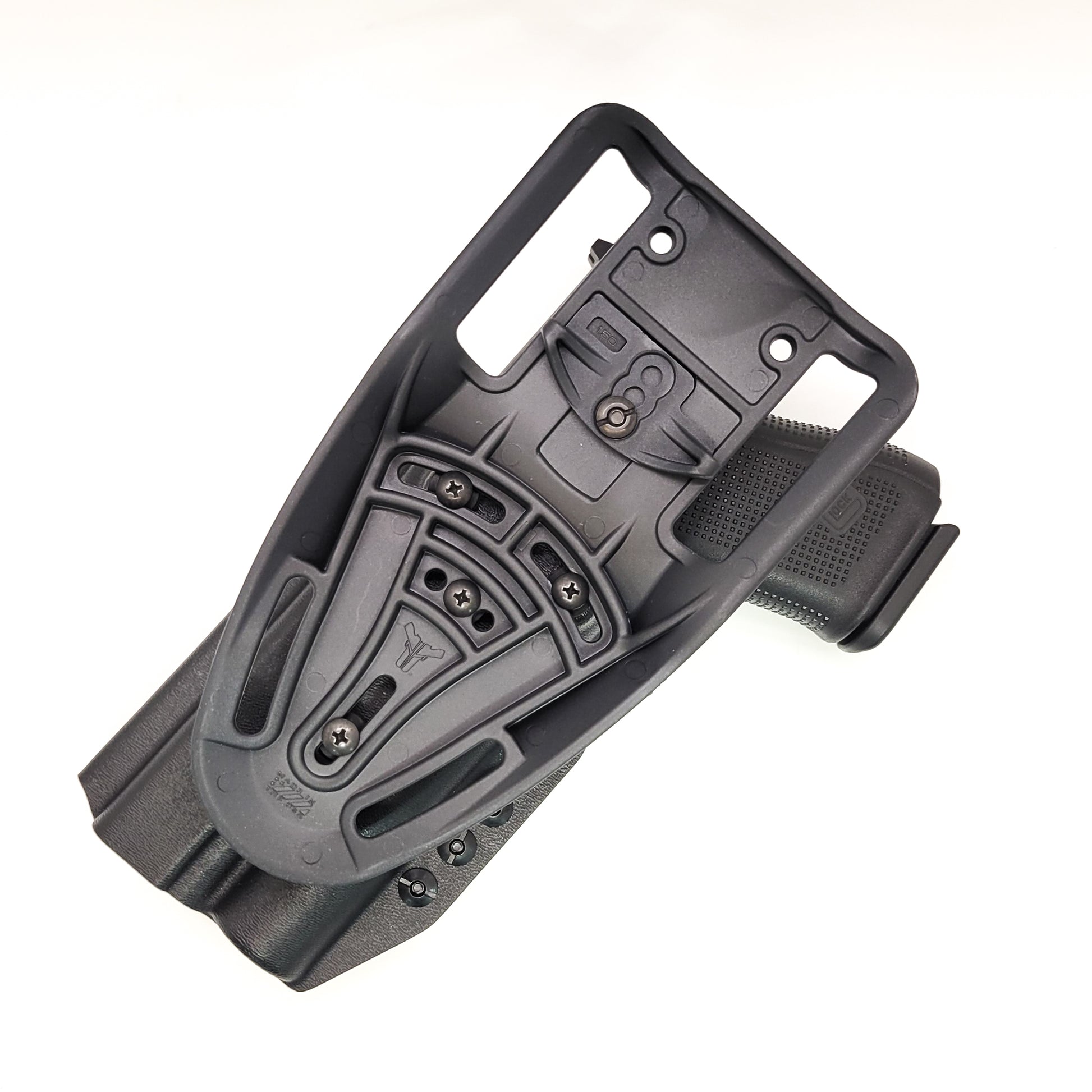 For the best, Outside Waistband OWB Glock 34, 17, or 19 Gen 5 pistol & Surefire X300U-A or B Duty & Competition Kydex Holster, shop Four Brothers Holsters.