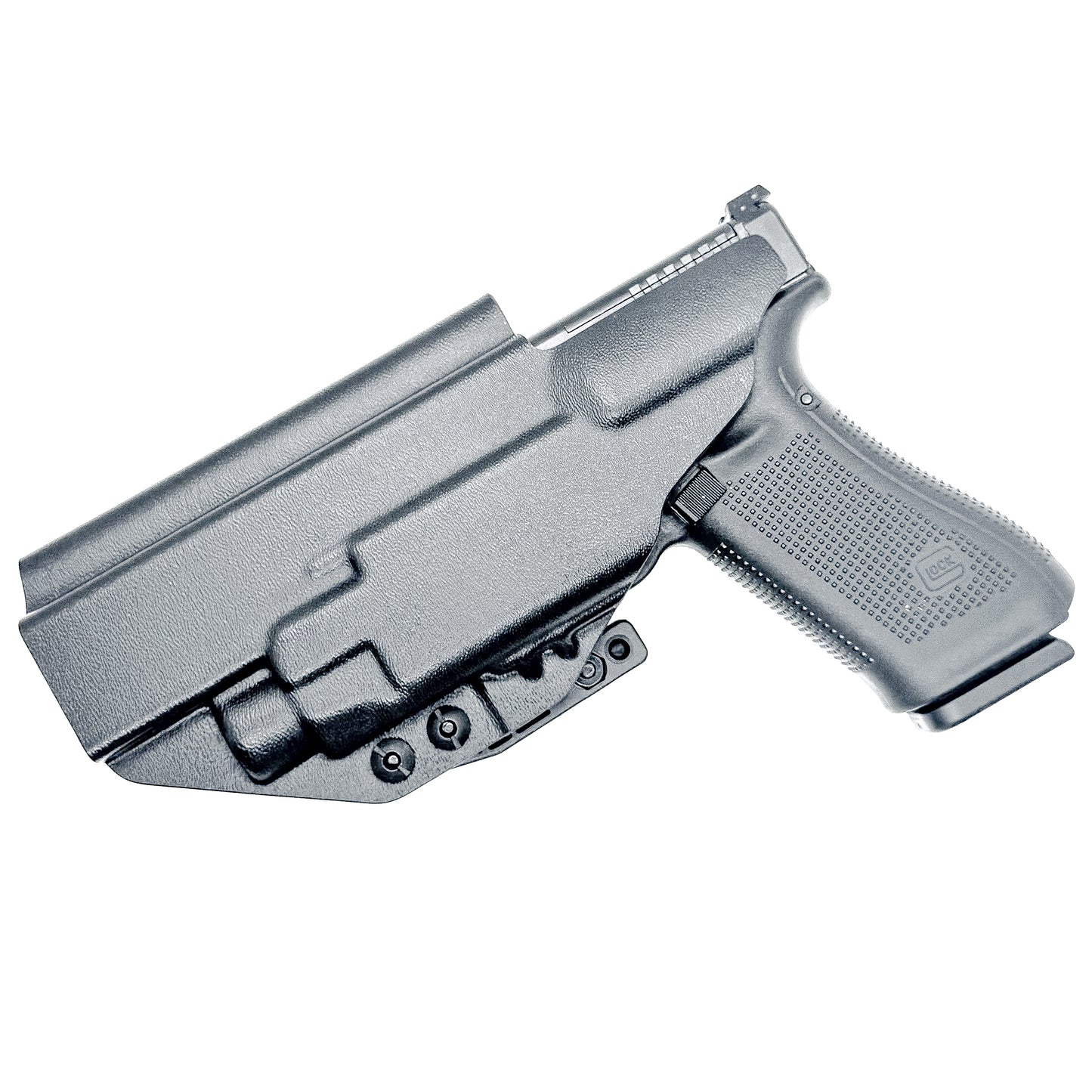 Black IWB Holster for the Glcok 34 with TLR-7 X or TLR-7 HL-X light including monoblock and modwing.