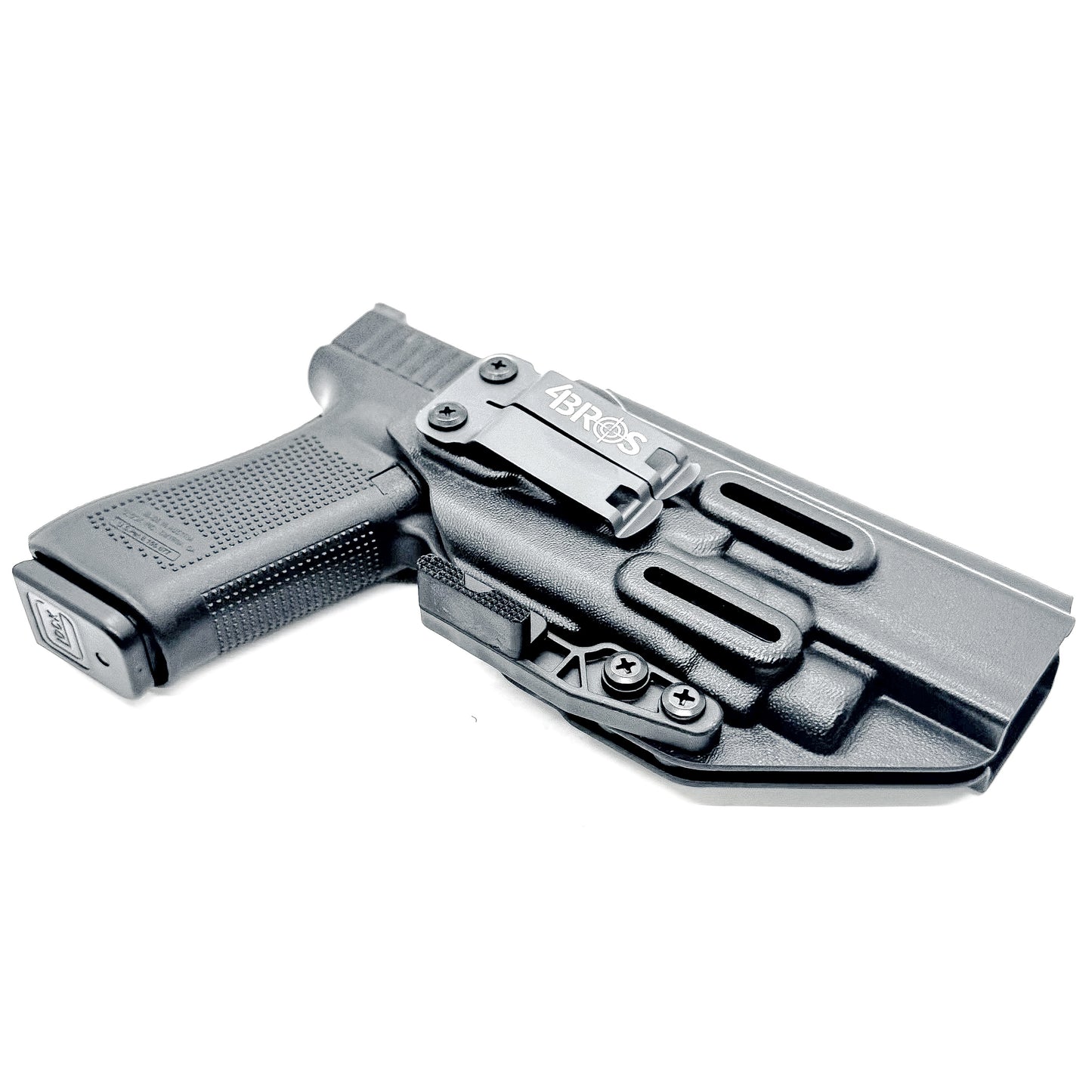 Black IWB Holster for the Glcok 34 with TLR-7 X or TLR-7 HL-X light including monoblock and modwing.