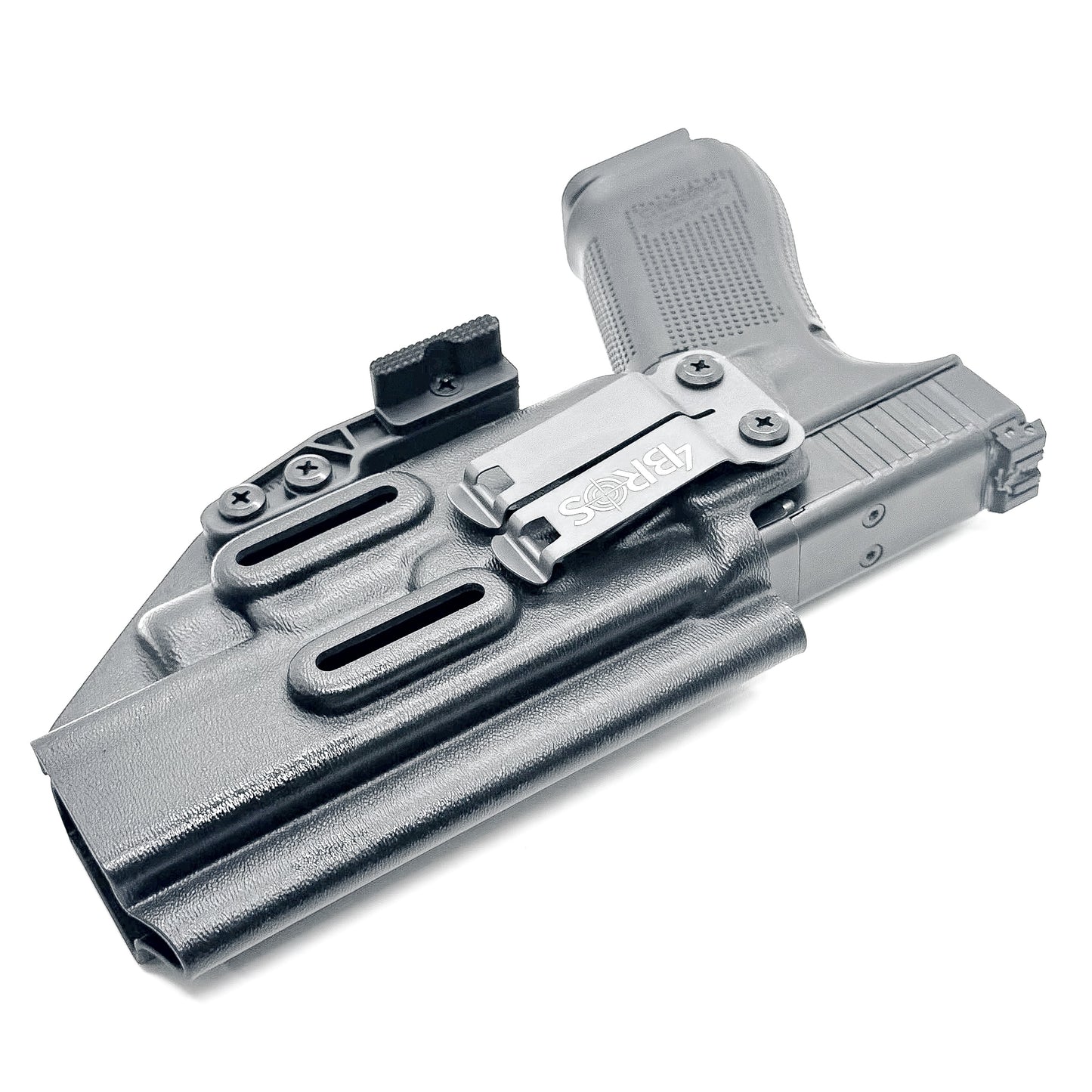 Black IWB Holster for the Glcok 34 with TLR-7 X or TLR-7 HL-X light including monoblock and modwing.