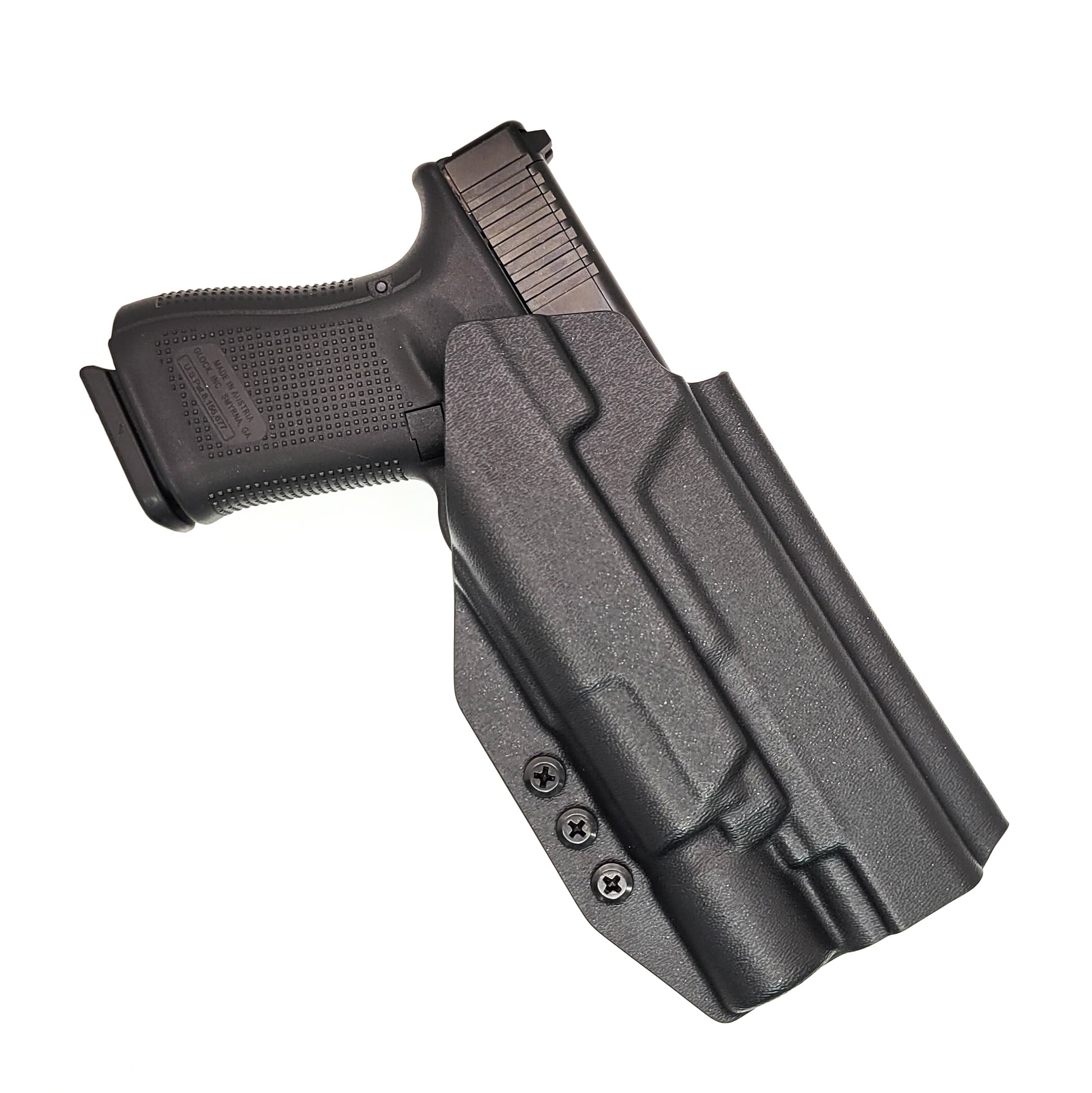For the best Outside Waistband OWB Holster for the Glock 34, 17, or 19 Gen 5 pistol with the Surefire X300U-A or X300U-Bhop Four Brothers 4BROS Holsters.