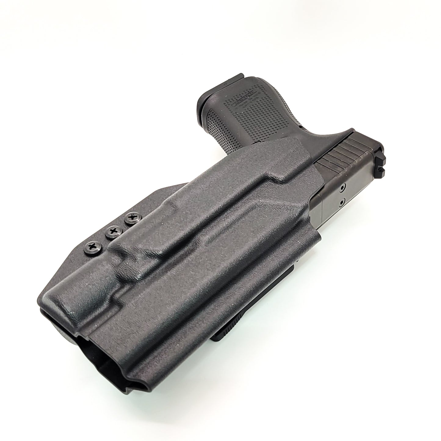 For the best Outside Waistband OWB Holster for the Glock 34, 17, or 19 Gen 5 pistol with the Surefire X300U-A or X300U-Bhop Four Brothers 4BROS Holsters.