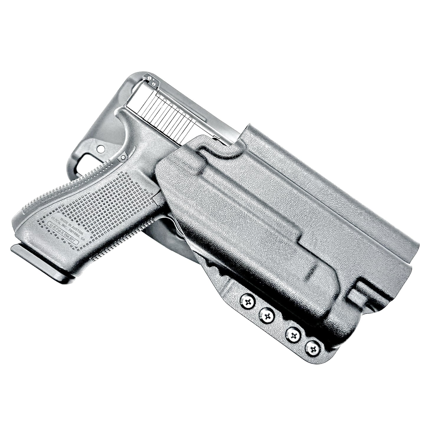 Duty and Competition holster for the Glock 34 and Streamlight TLR-1 HL in black with Blade-Tech Duty Drop attachment.