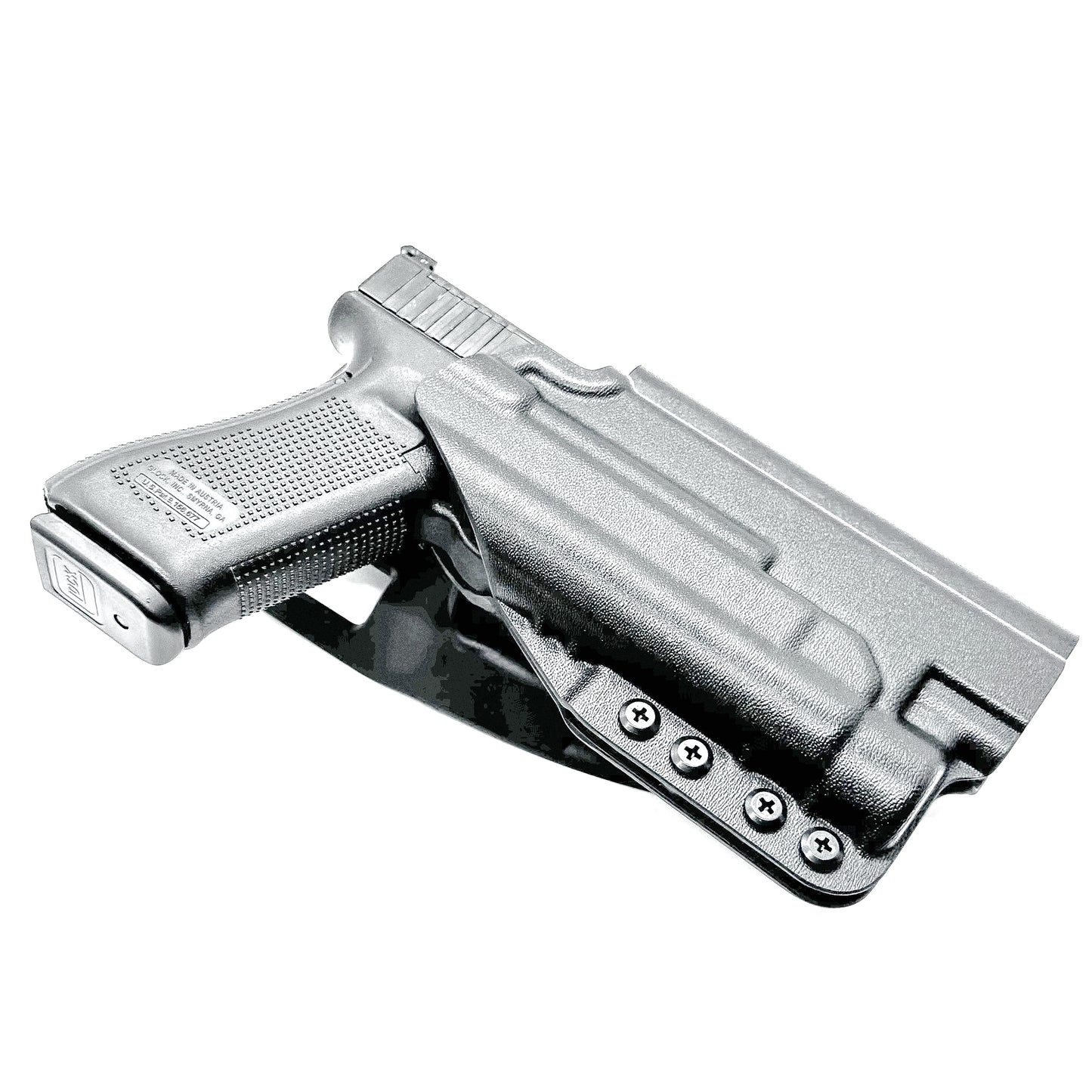 Duty and Competition holster for the Glock 34 and Streamlight TLR-1 HL in black with Blade-Tech Duty Drop attachment.