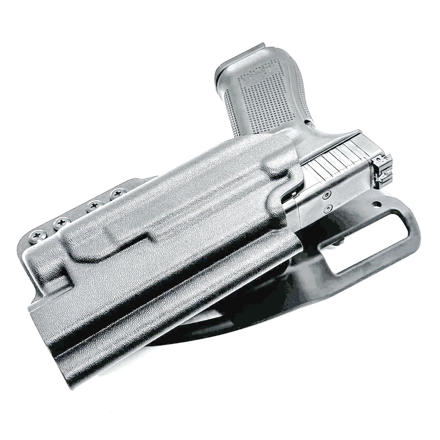 Duty and Competition holster for the Glock 34 and Streamlight TLR-1 HL in black with Blade-Tech Duty Drop attachment.