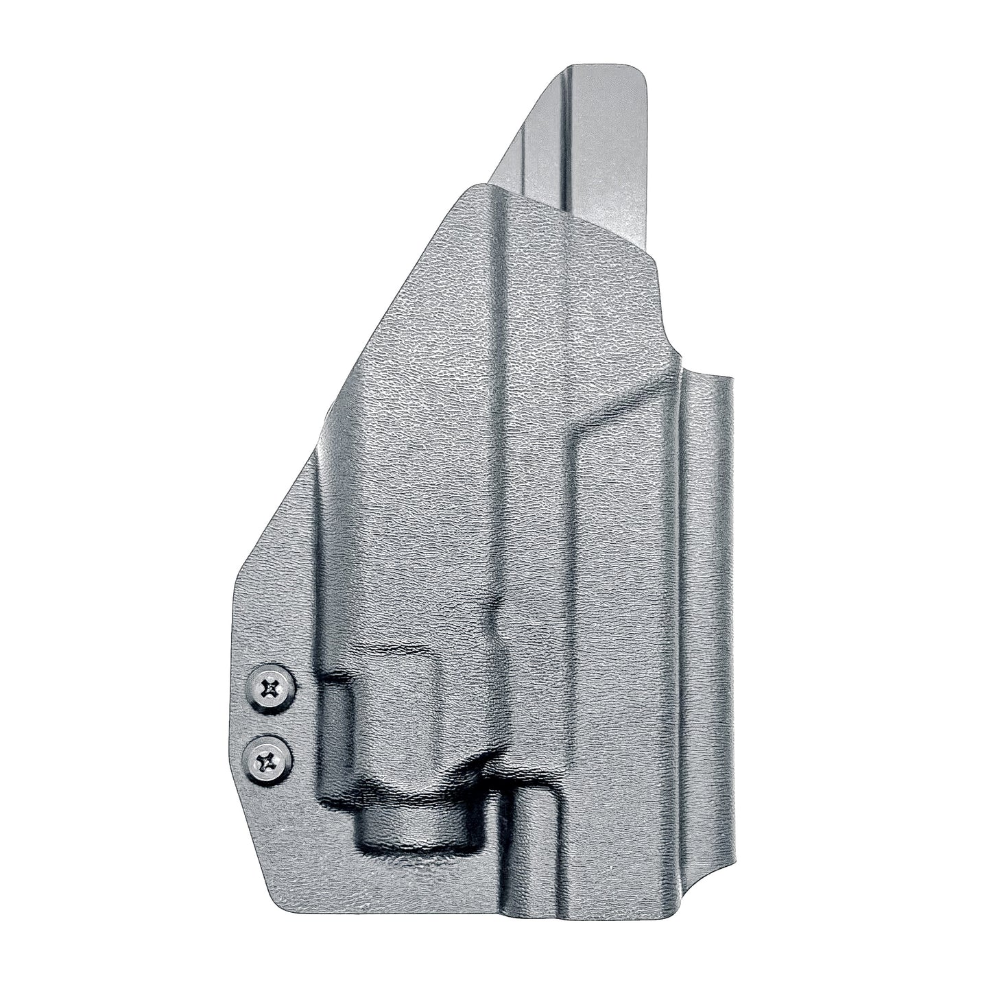 Black OWB Holster with a 4BROS 1.5" Belt Slide for the Glock 43X or 48 MOS with the TLR-8 Sub light.