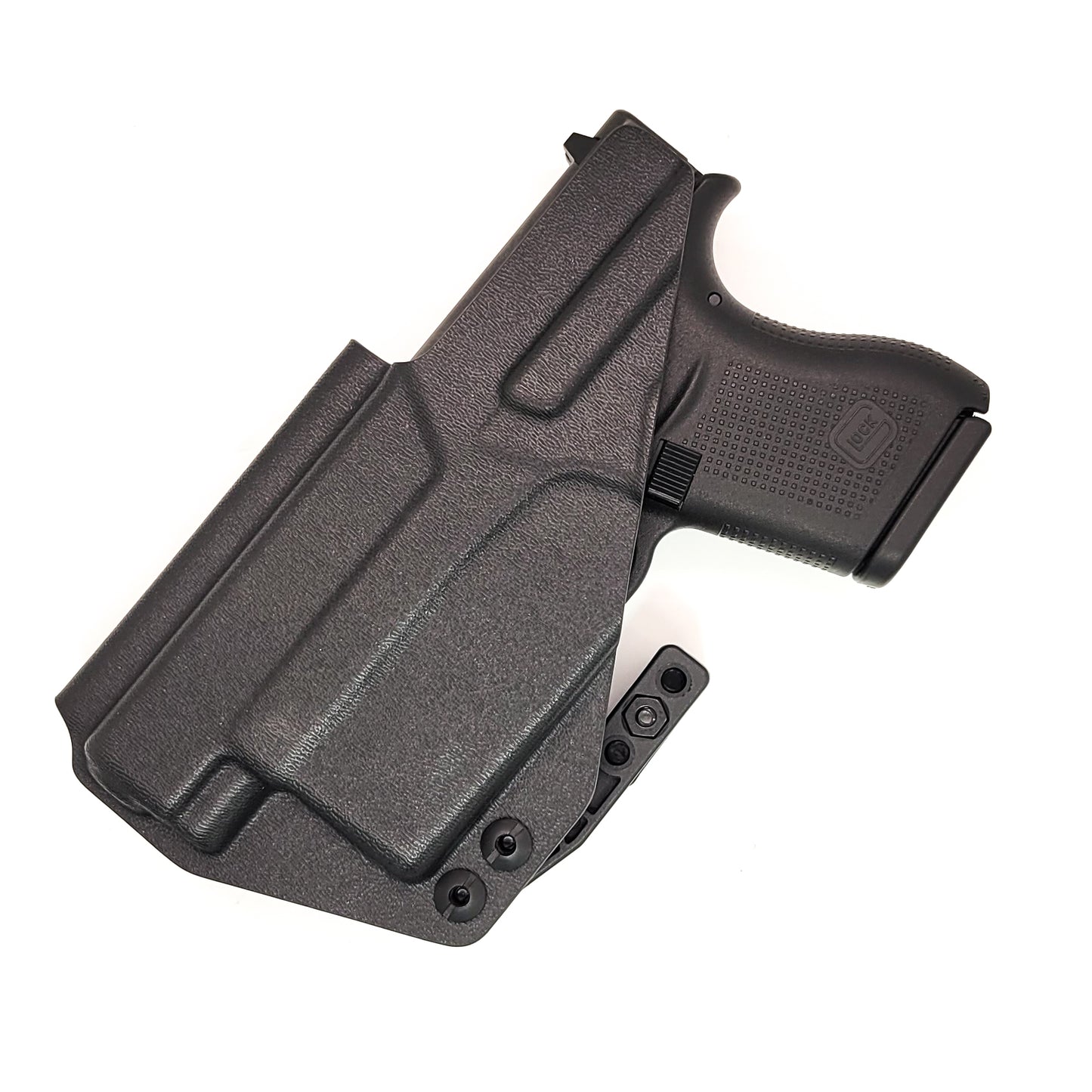 For the best IWB Kydex Inside Waistband Holster for the Glock 43, 43X, or 48 with the Nightstick TSM-11G Weapon-Mounted light, shop Four Brothers Holsters.