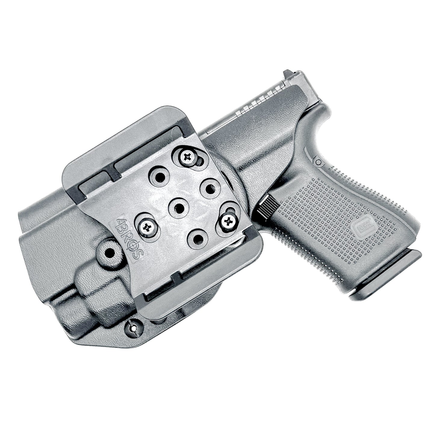 Black OWB Holster for the Glock 45 with TLR-7 HL-X in black with 4BROS 1.5" Slide.