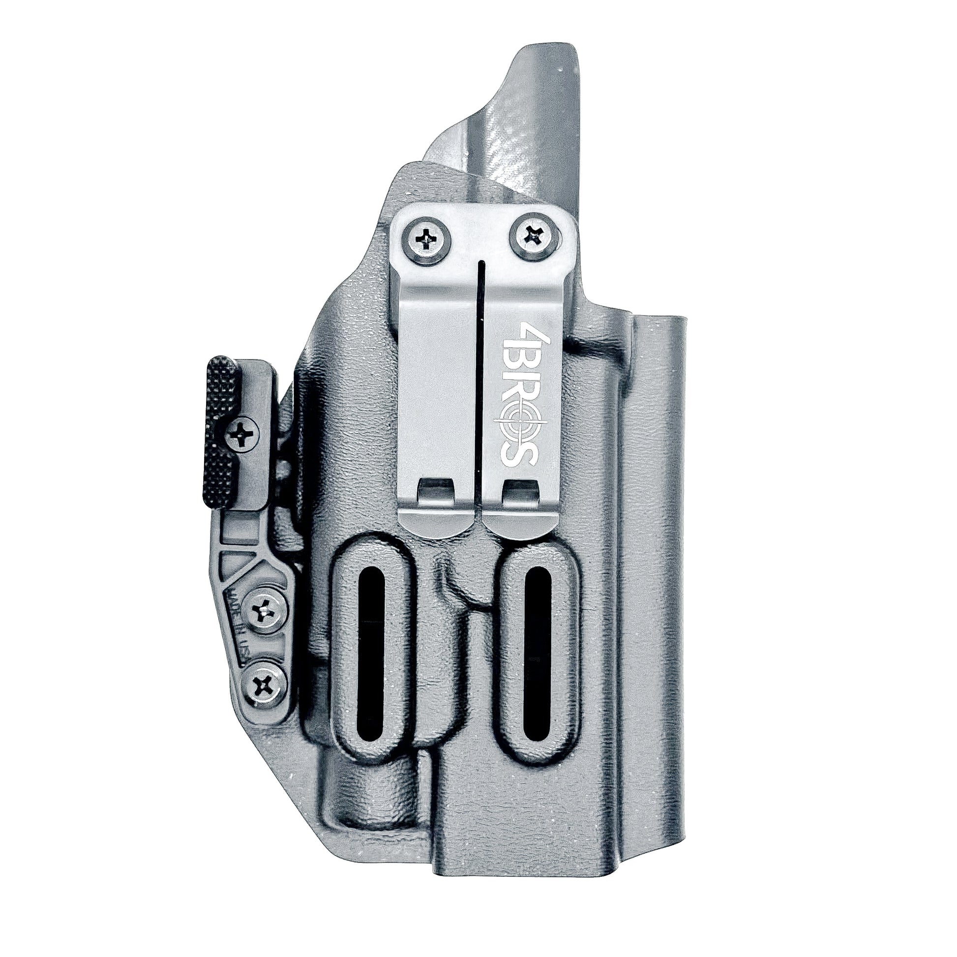 Black IWB Holster for Glock 47 & TLR-7 HL-X light with Monoblock and Modwing.