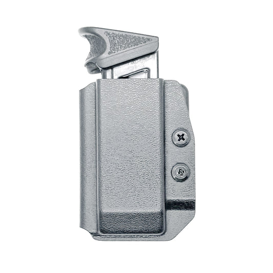 Black Kydex OWB Outside Waistband magazine carrier, holster or pouch for H&K 9mm & 40 from Four Brothers 4BROS Holsters.